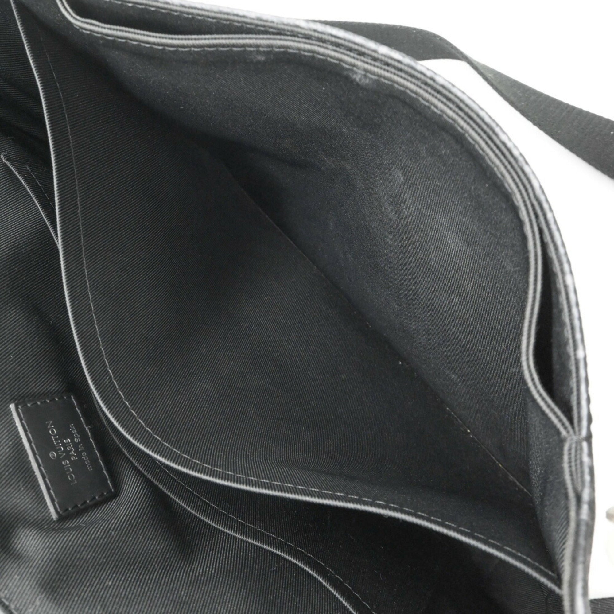 LOUIS VUITTON District MM NM Shoulder Bag, Monogram Eclipse, Black, Men's, M44001 — Like New