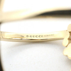 Gucci GG Running Cross Logo Diamond Ring, 18K Yellow Gold, Diamond, Men's, Women's, Clear — Like New