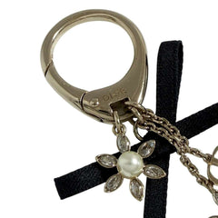 Christian Dior Dior Women's Bag Charm, Bloom in Ribbon, Black — Like New
