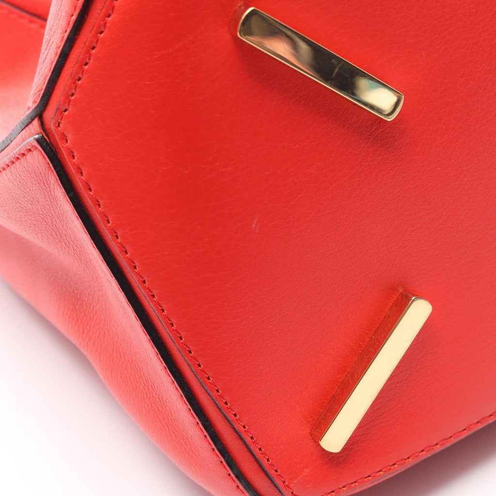 LOEWE Puzzle Bag Medium Handbag Leather Women's Red