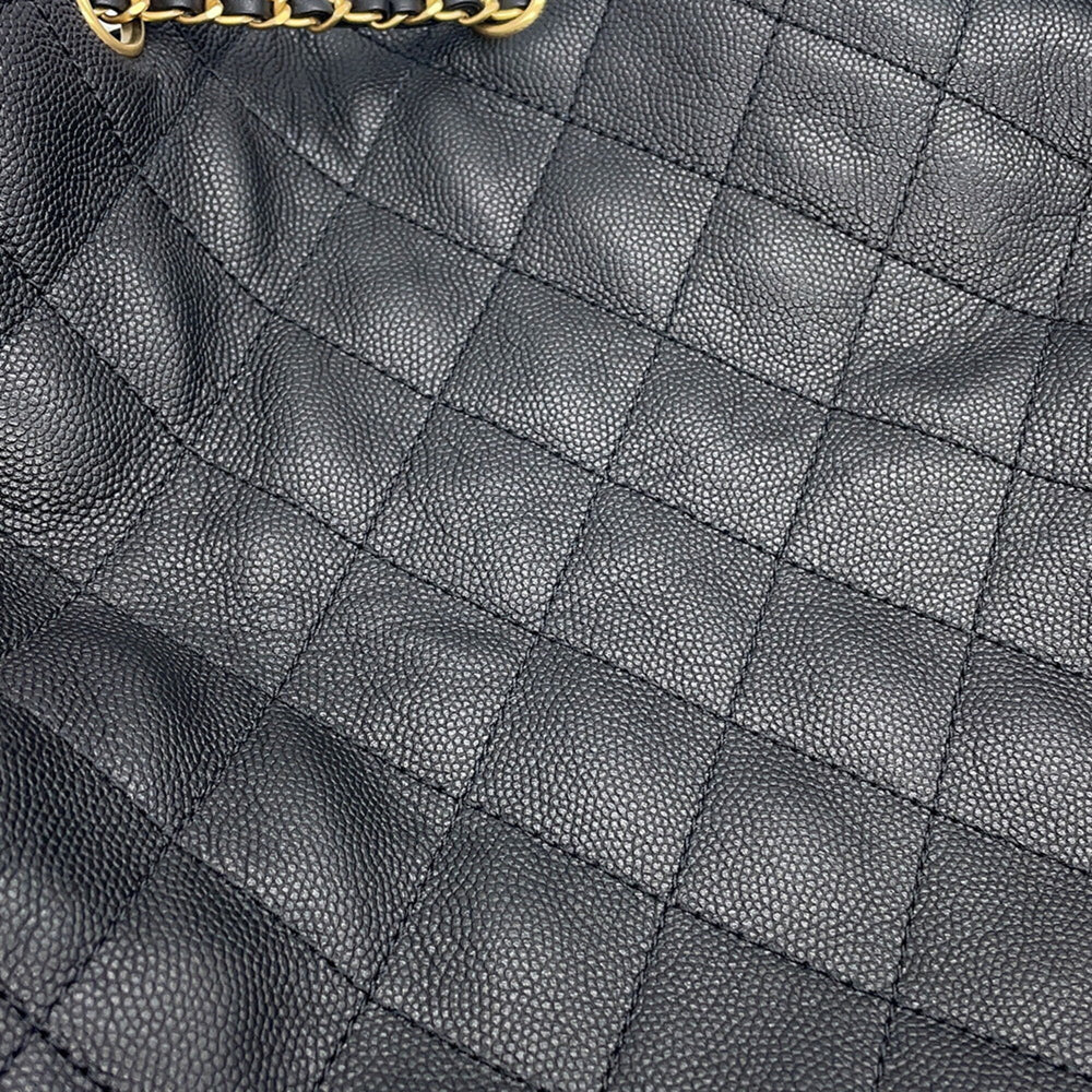 Chanel Chain Shoulder Bag CHANEL25 Large Coco Mark Matelassé Caviar Skin AS5553 CHANEL Black Handbag Women's — Like New