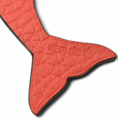 Hermes Hermès bag charm strap, dolphin motif, petite h ornament, burgundy, unused — New - Store Return