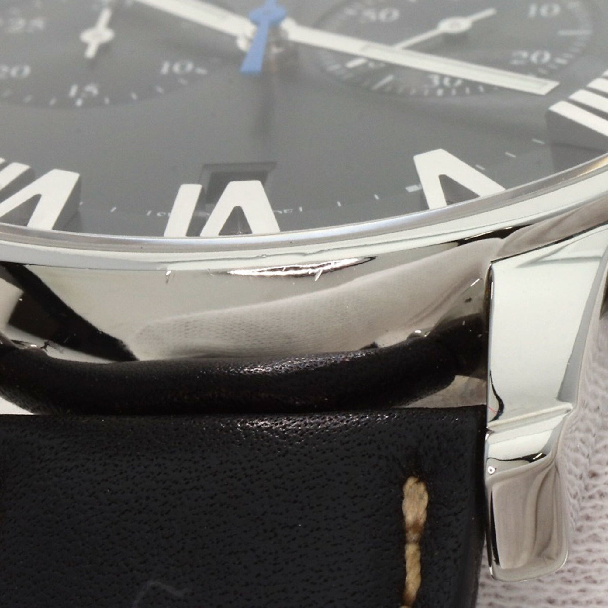Tiffany & Co. Atlas Dome Chronograph Watch, Stainless Steel/Leather, Men's — Very Good