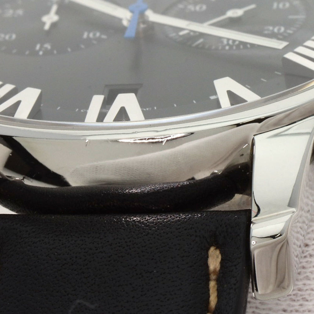 Tiffany & Co. Atlas Dome Chronograph Watch, Stainless Steel/Leather, Men's — Very Good