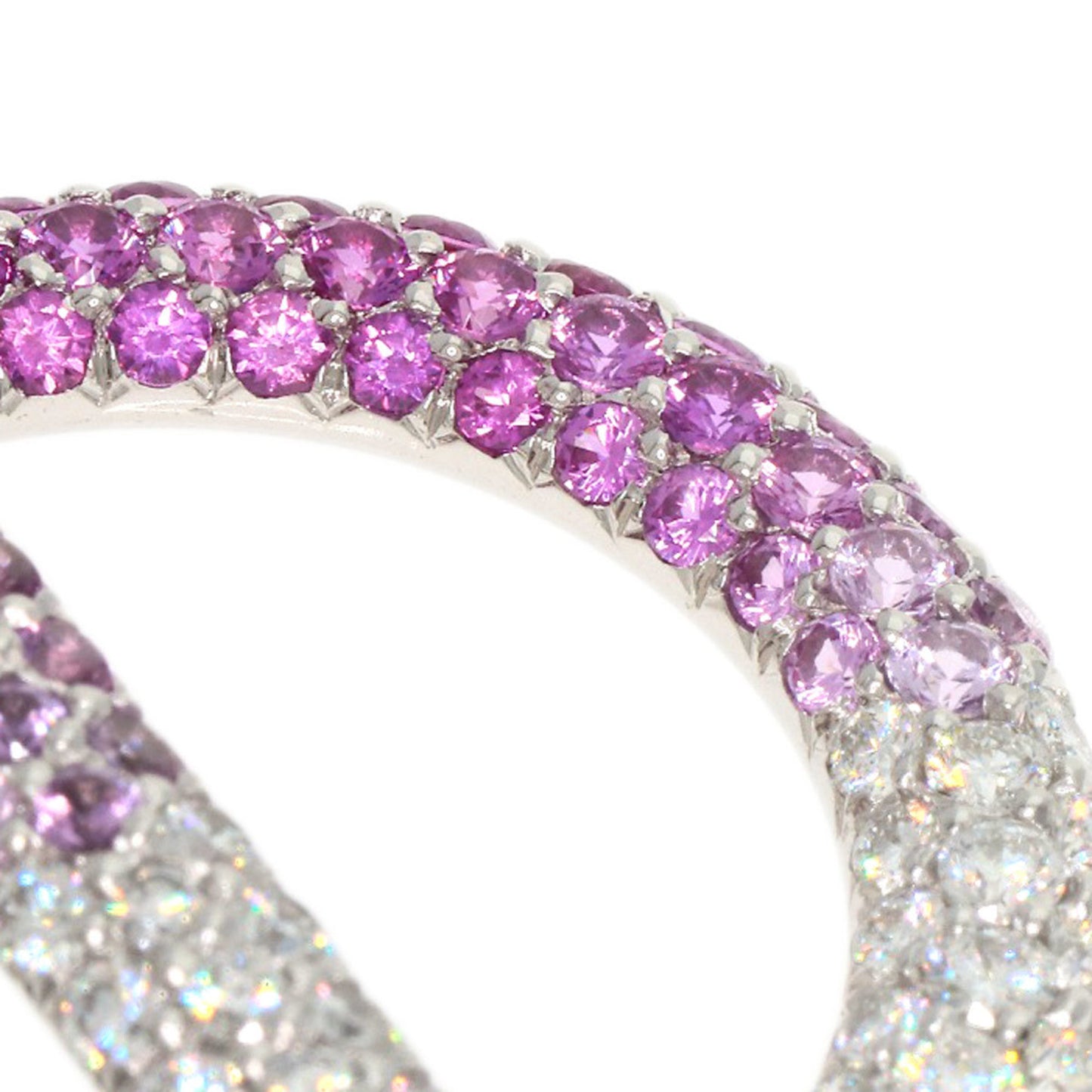 CHANEL Pink Sapphire and Diamond Necklace in 18K White Gold for Women
