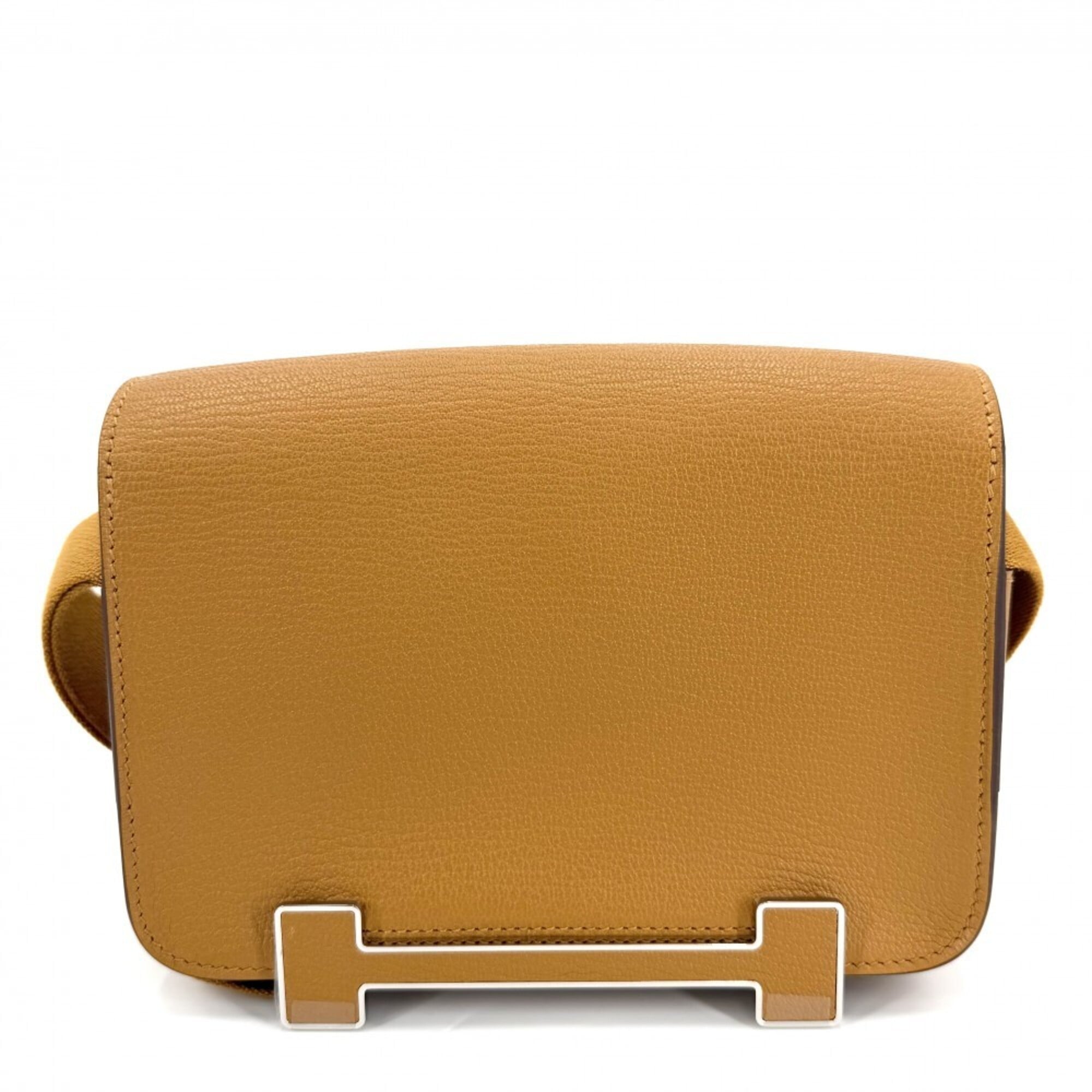 Hermes Shoulder Bag for Women, Geta Style, Bag, Crossbody HERMES K Stamp, Leather, Brown, Silver Hardware, 2025 Model — Like New