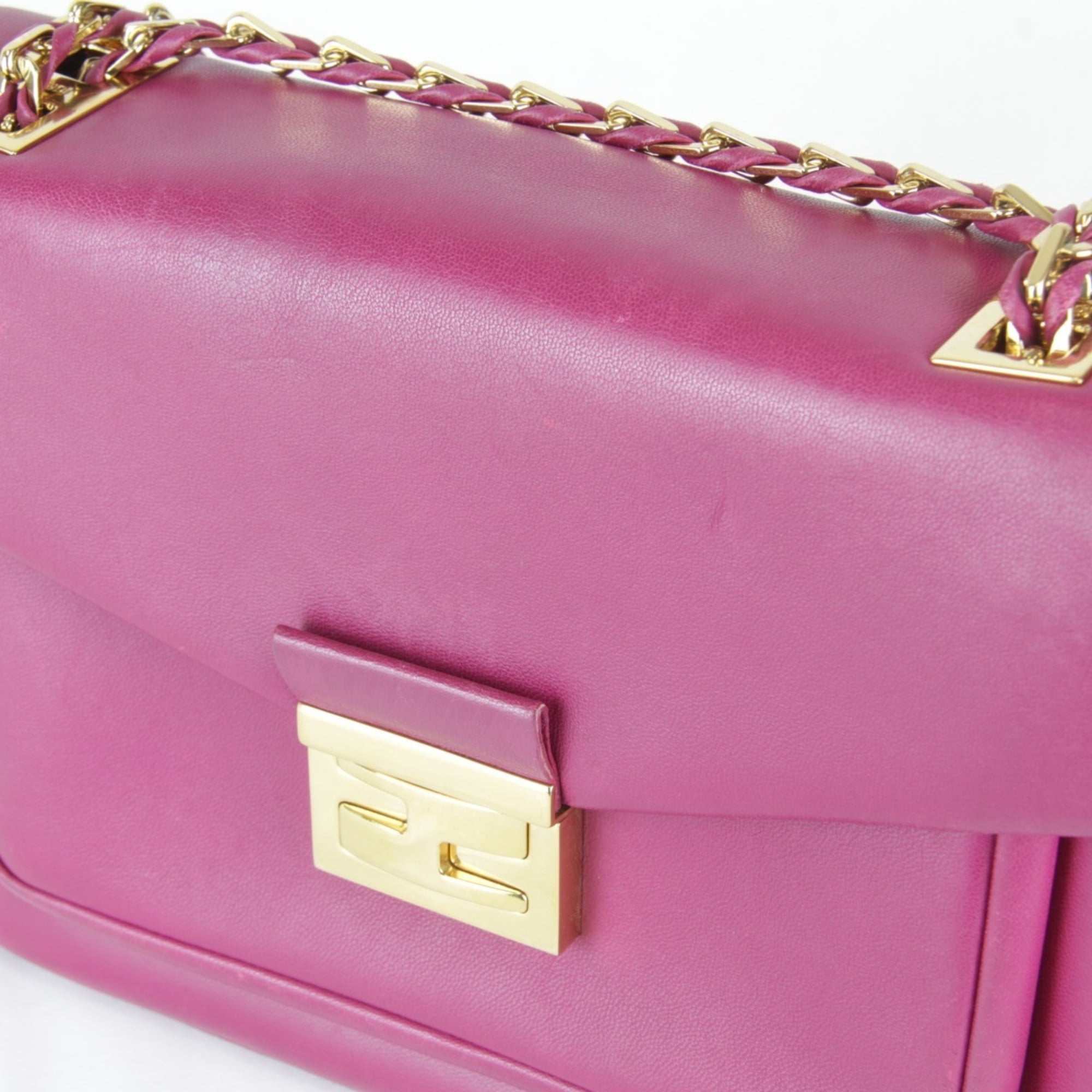 FENDI shoulder bag, leather, pink, women's — New - Store Return