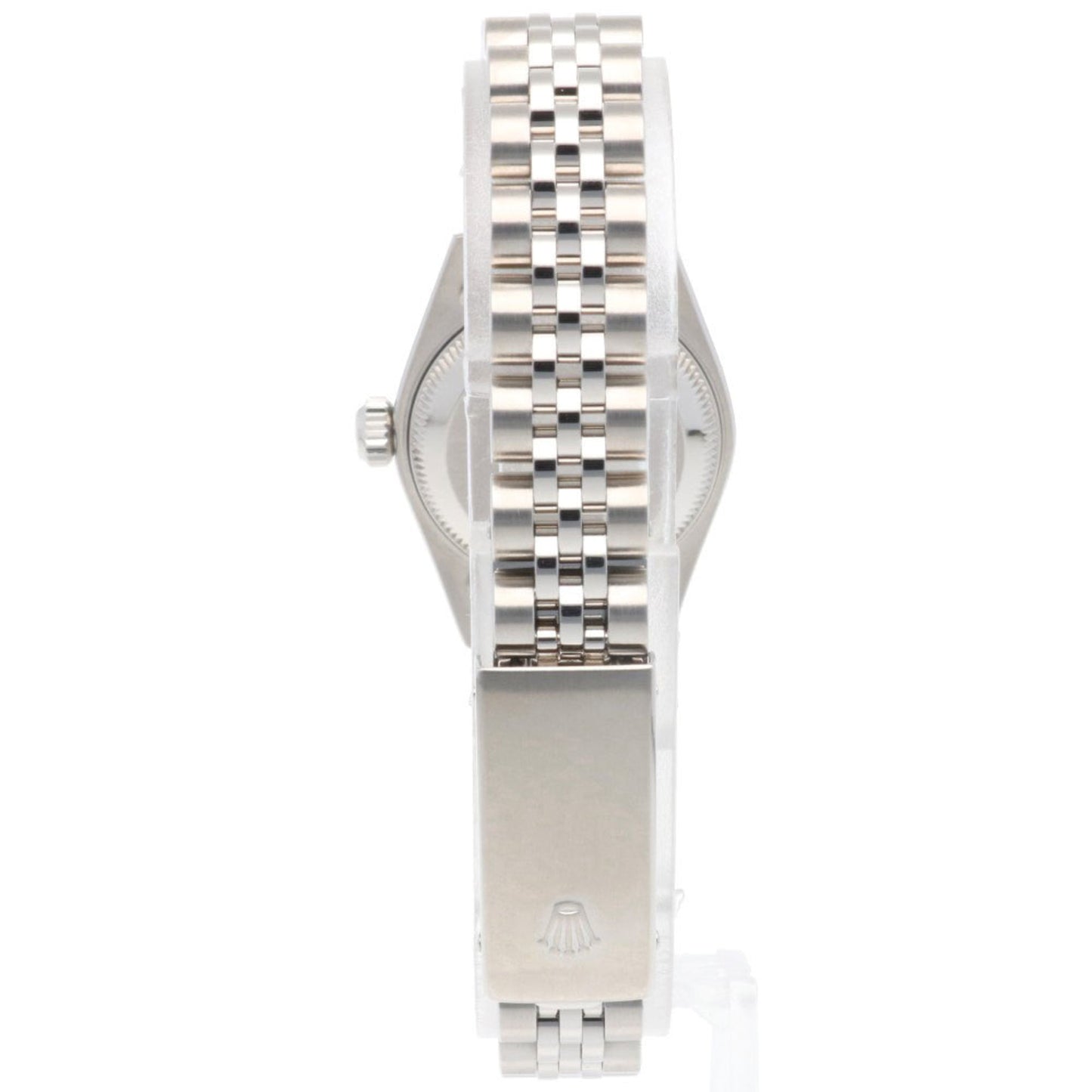 Rolex Datejust Oyster Perpetual Watch, Stainless Steel, Automatic, Women's, 79174NGR, ROLEX F-Serial, 2003-2004 Model, 10 Ruby Beads, White Shell, Overhauled