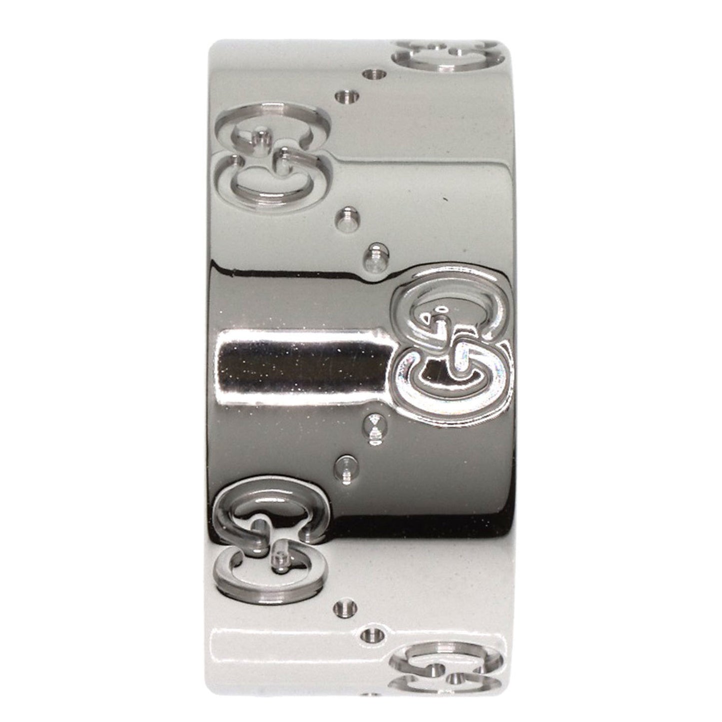 Gucci GG Icon Wide #13 Ring in 18K White Gold for Women