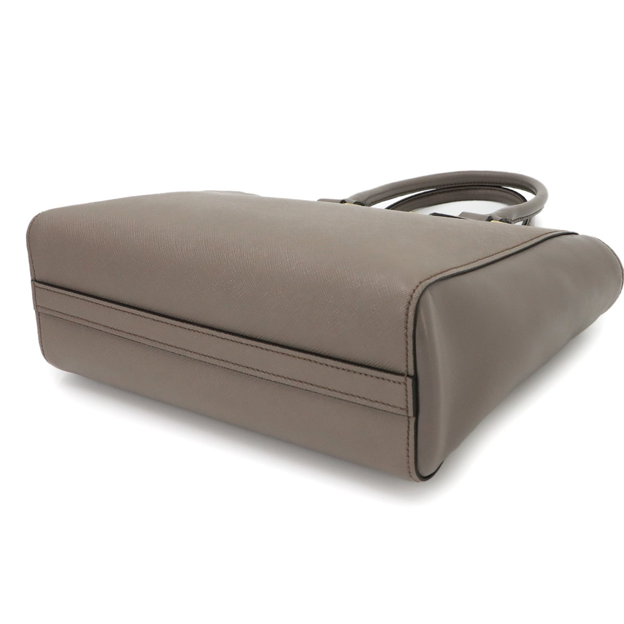 Prada Saffiano 2-way Hand/Shoulder Handbag, Leather, Gray, 1BA113 — Like New