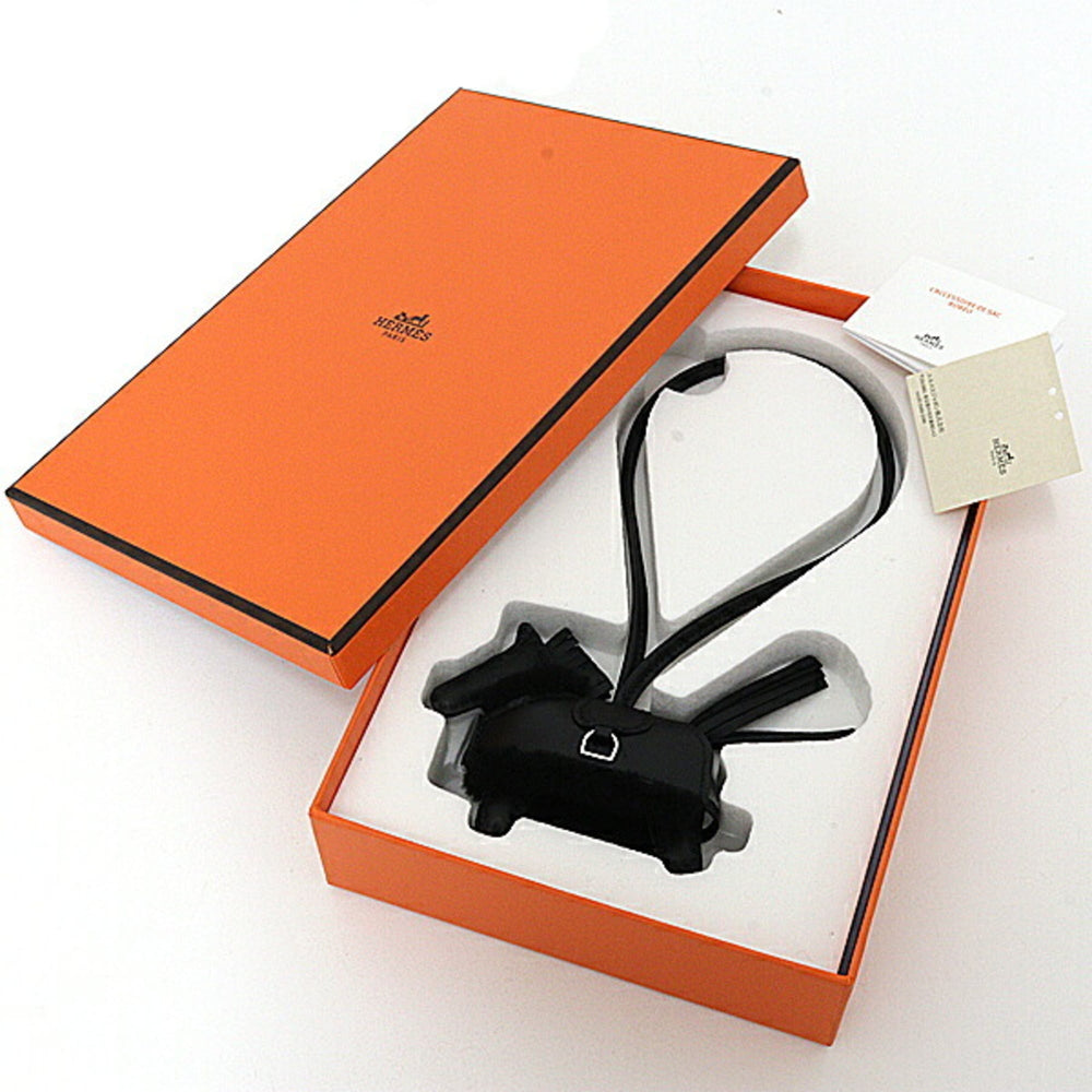 Hermes Rodeo Charm Robeo Plush PM Bag Charm, Agneau Milo Black, G Stamp (Made in 2026) — New - Store Return