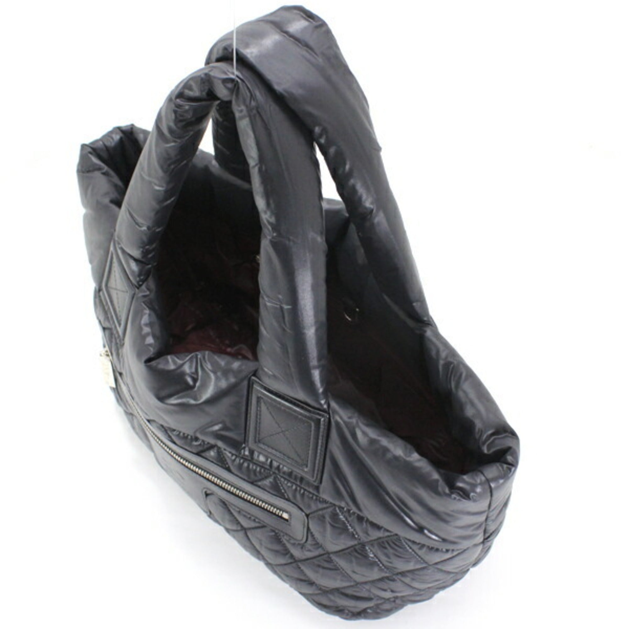 Chanel Coco Cocoon PM Small Tote Bag, Black Nylon with Mark, Women's, KM3144 — Like New