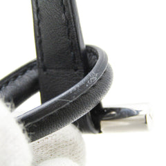 Hermes Leather,Metal Bangle Black,Silver — Like New