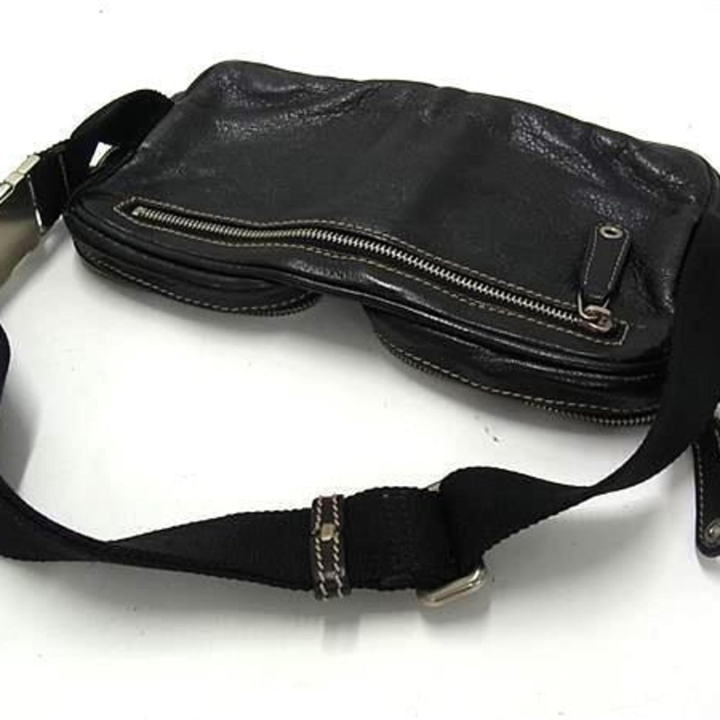 GUCCI Gucci Body Bag 201846 Black Leather Men's Women's