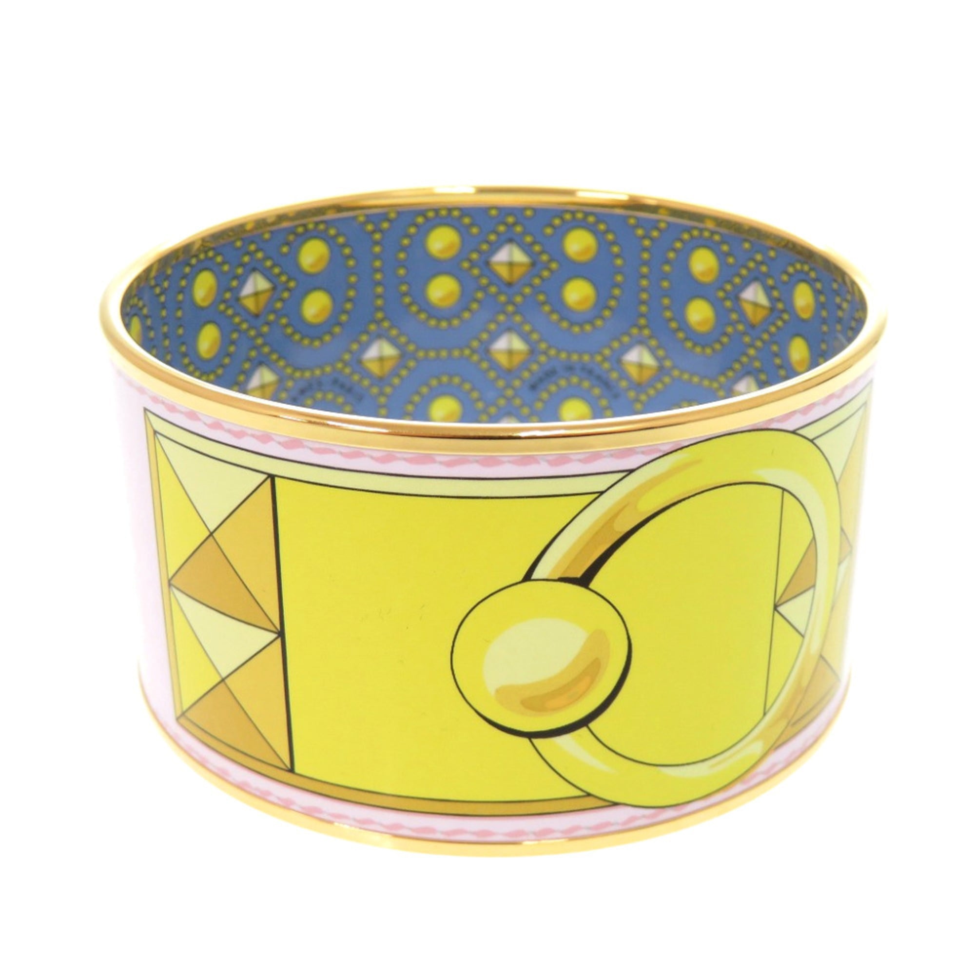 Hermes EMAGLE GM Collier de Chiens Yellow Bangle 1508 HERMES — Like New