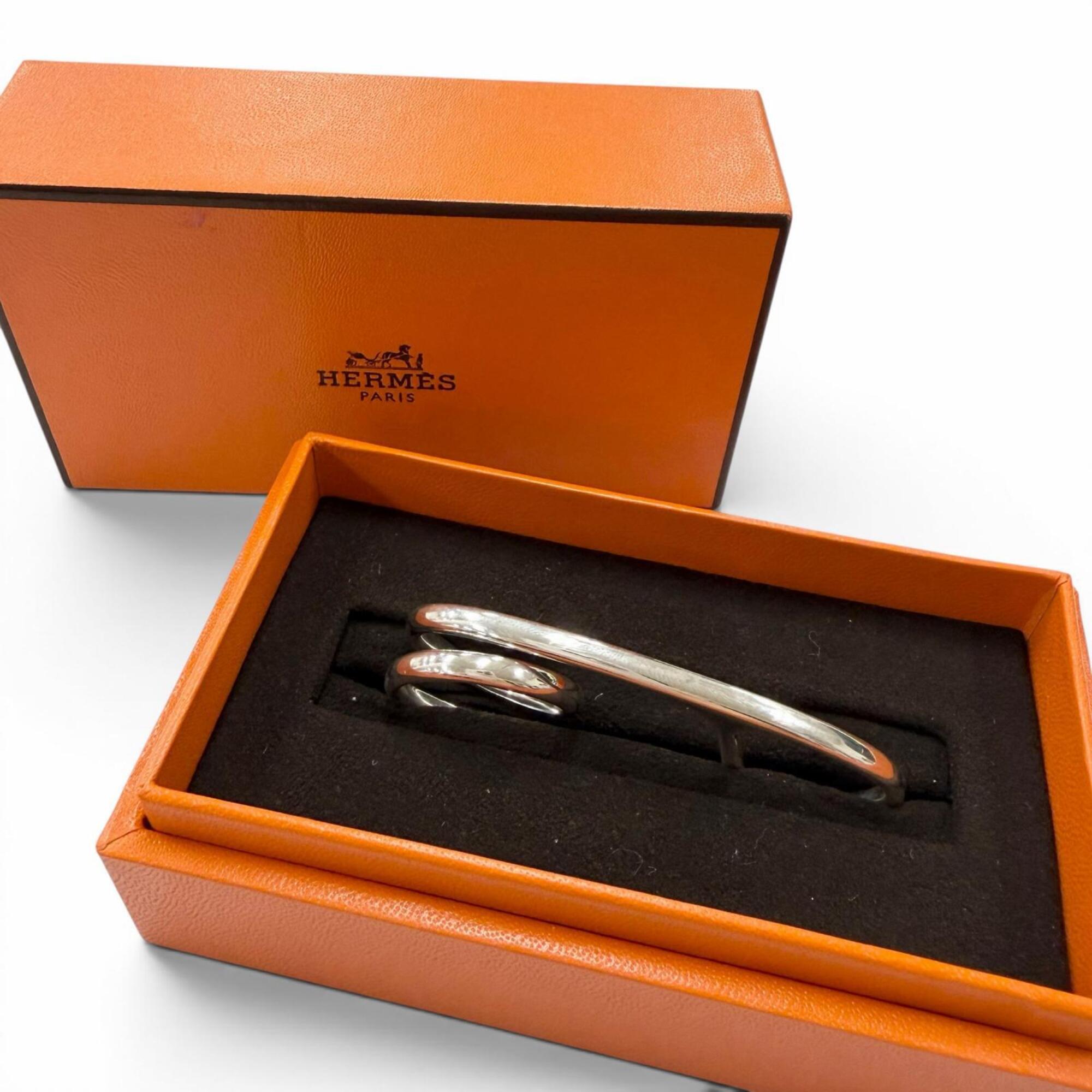 HERMES (Hermes) 2023 model, SV925 Chaine d'Ancre Punk Triple Ring, Silver, Size 56, Made in France, Weight 18.7g, Men's, Comes with Box — Like New