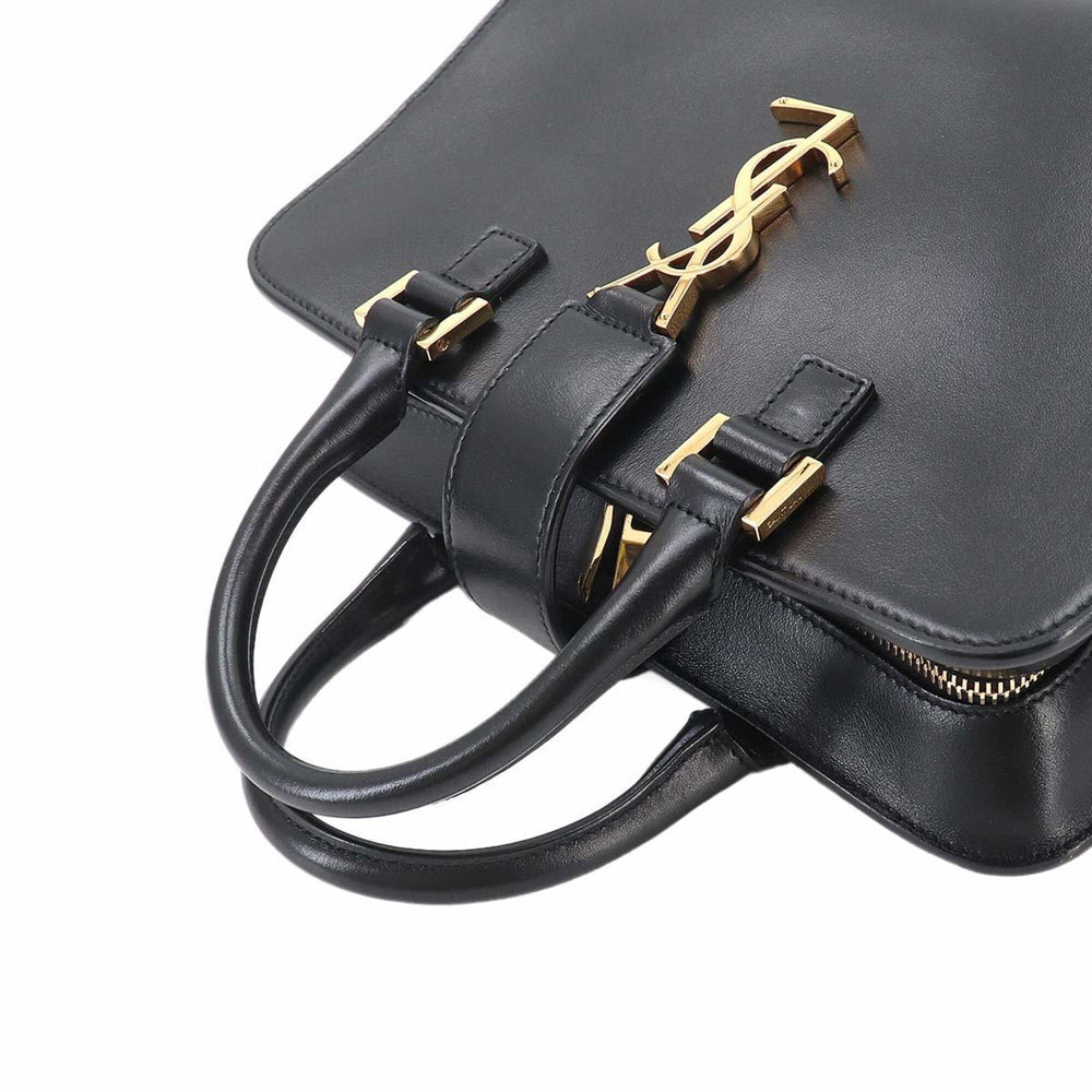 Saint Laurent Baby Cabas 2-way Hand/Shoulder Handbag, Leather, Black, 568853 — Like New