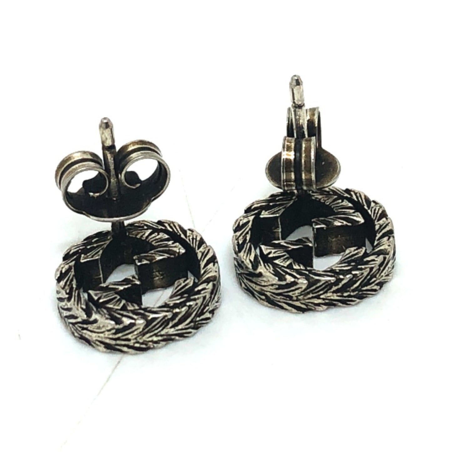 GUCCI Gucci Interlocking G Arabesque Earrings Accessories AG925 Men's Silver