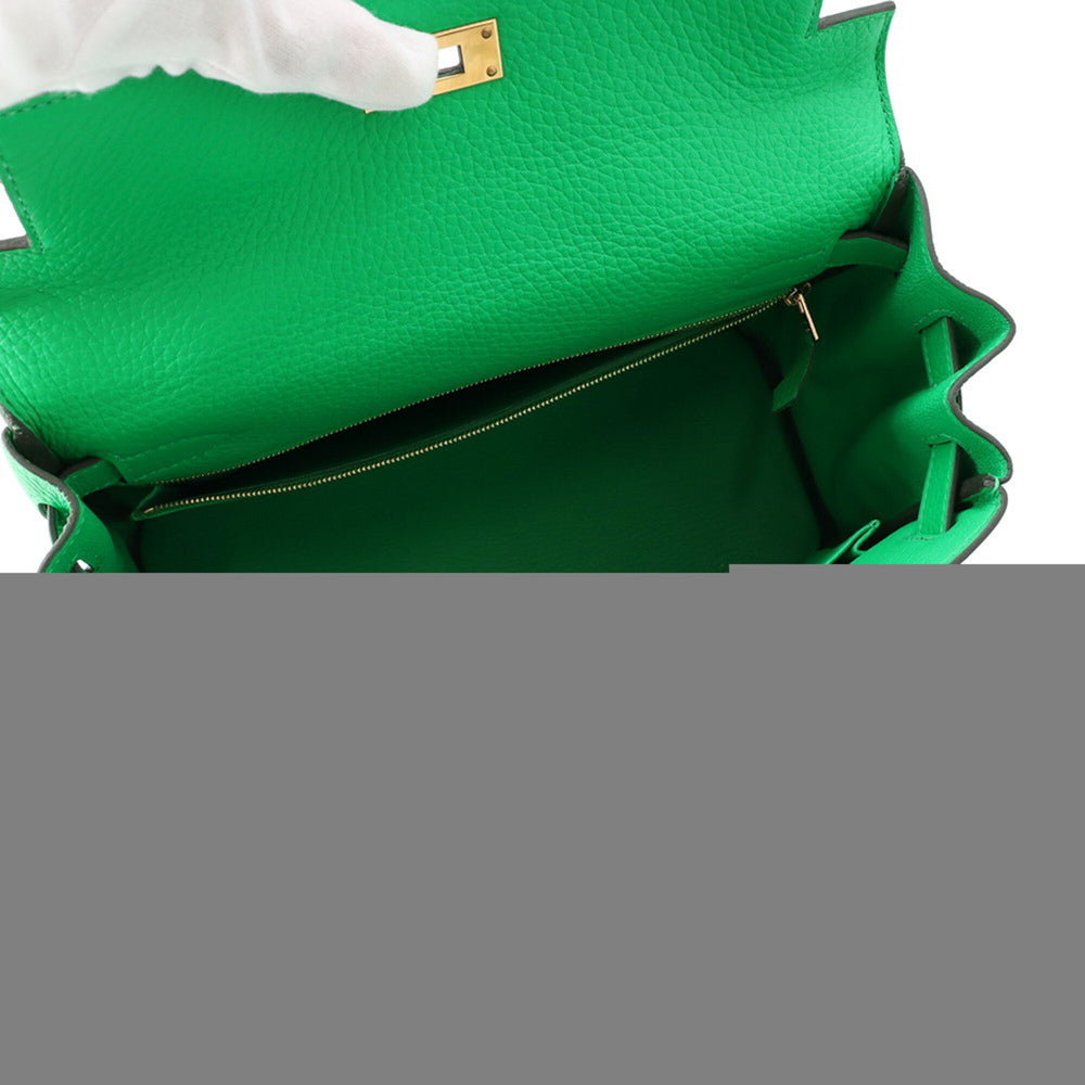 Hermes Kelly 28 Handbag, Inside Stitching, Bamboo, Togo Leather, U Stamp, HERMES 2-way Bag, Kelly, Women's — Like New