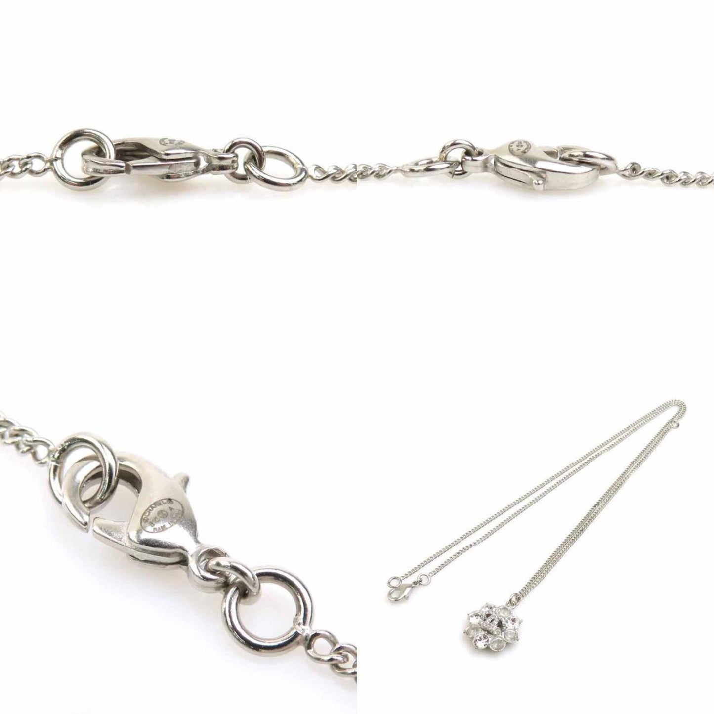 CHANEL Necklace Metal Silver Women's h31180j