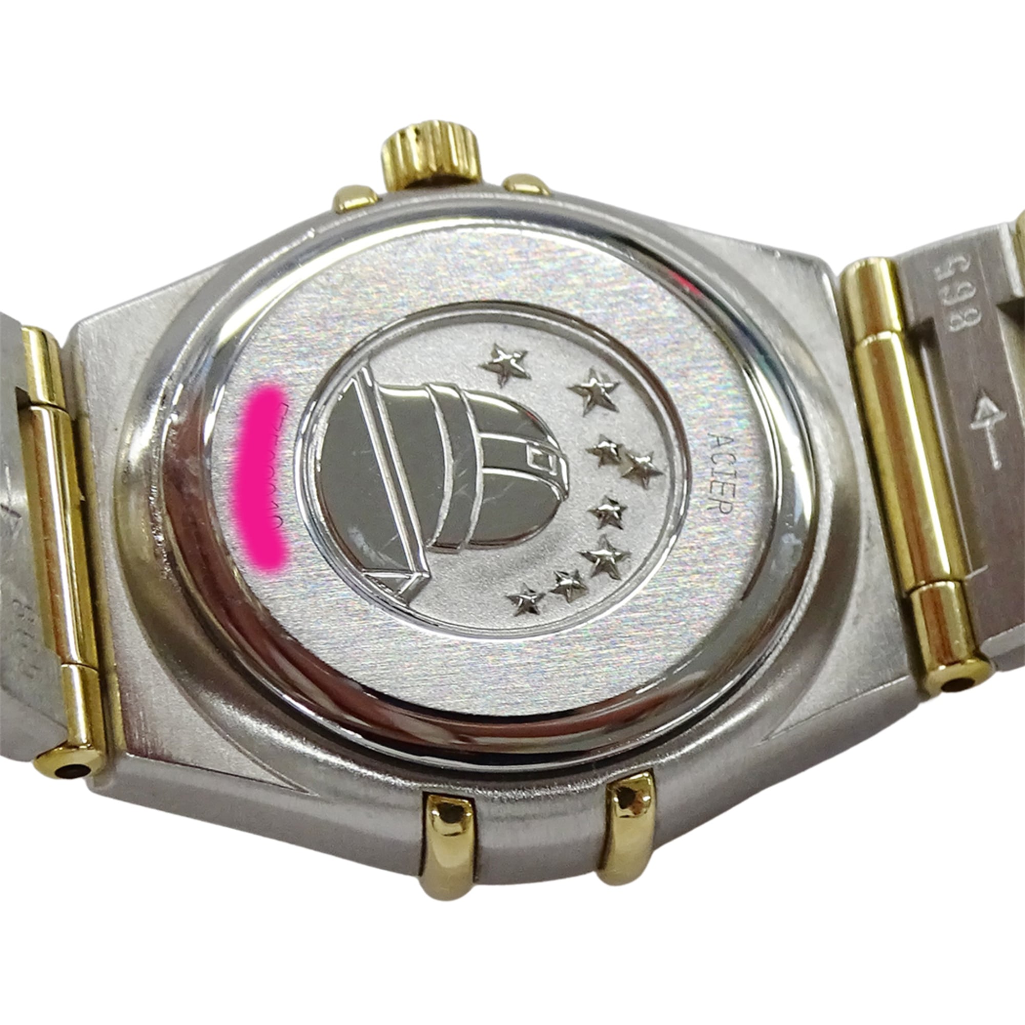 Omega Constellation Mini 1262.75 Women's Watch, Brand Name, 12P Diamond, Shell, Quartz Movement, Stainless Steel (SS) and Gold (YG) Combination, Full Bar — Good