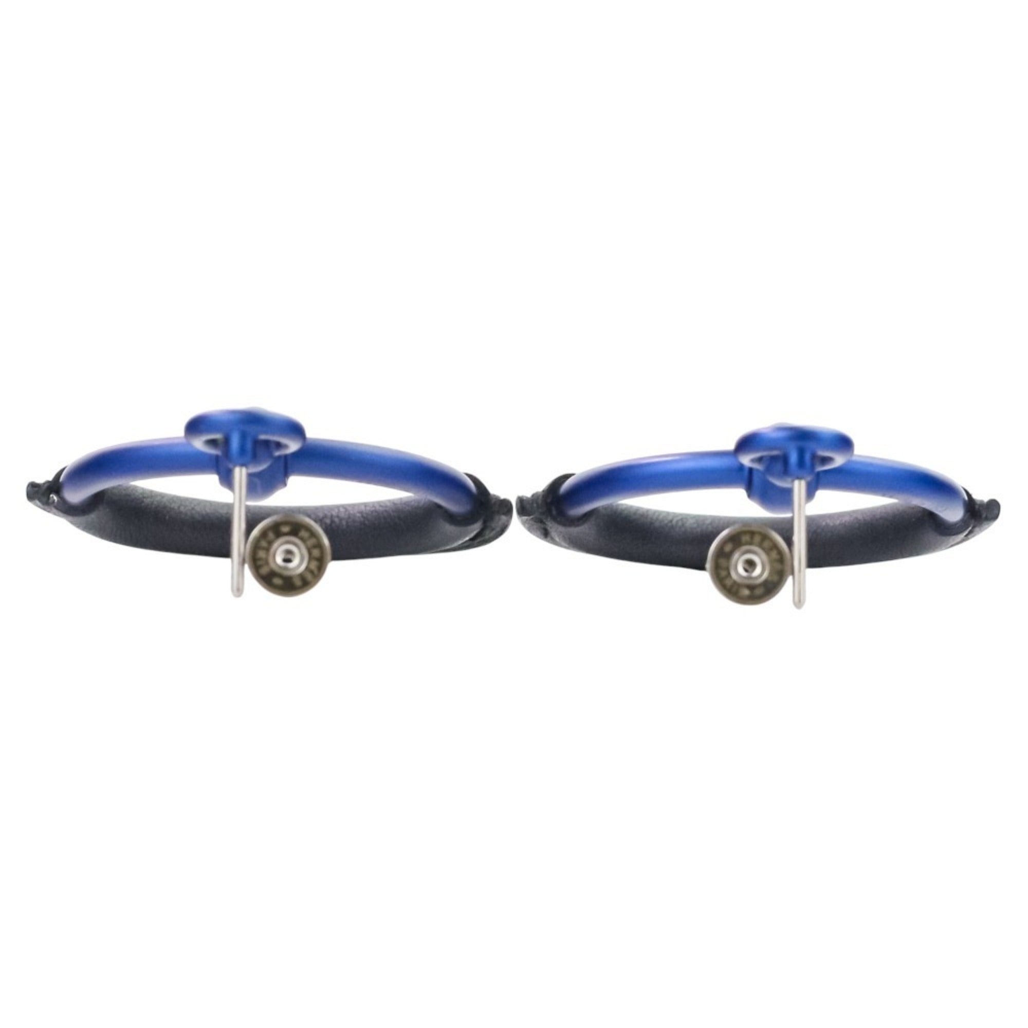 HERMES Loop Grand Earrings PM Aluminum Navy Women's — Like New