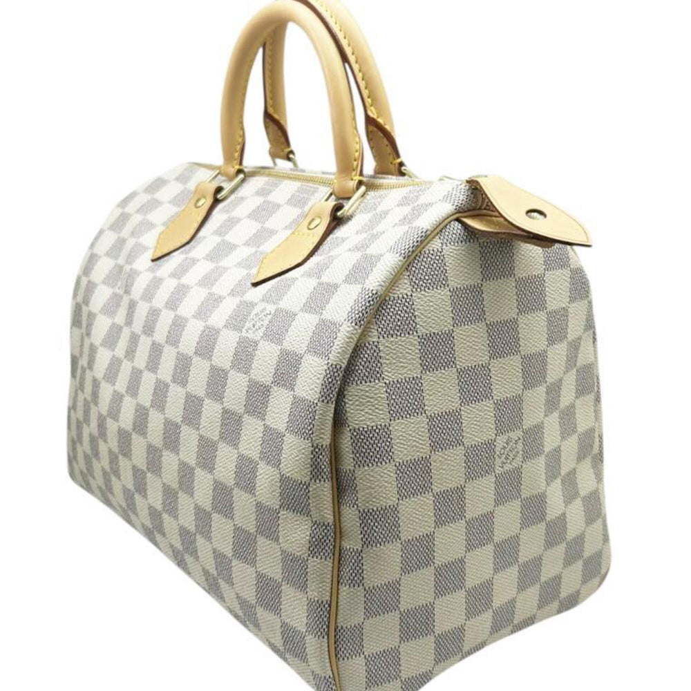 LOUIS VUITTON Damier Azur Speedy 30 M41533 SP3057 Handbag PVC Mini Boston Women's Men's — Like New