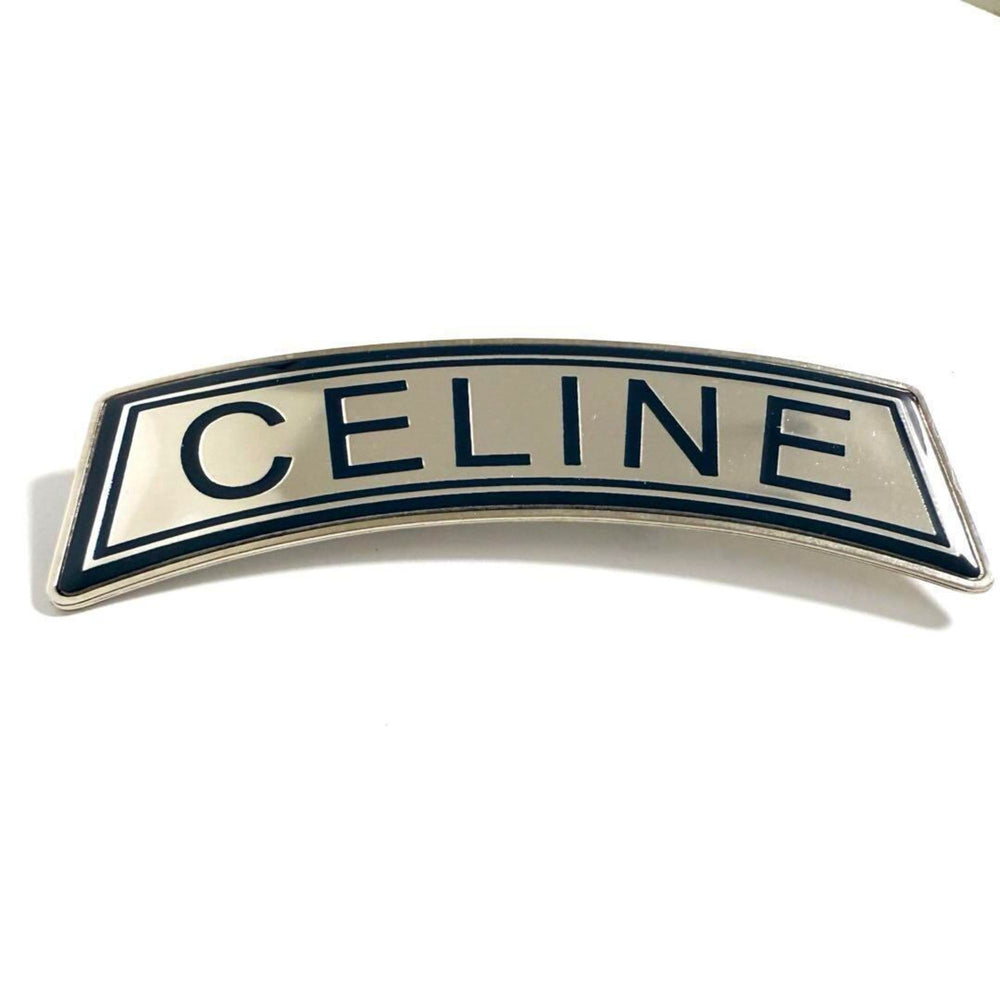 Celine Men's Women's Brooch Pin Badge Logo Blue — Like New