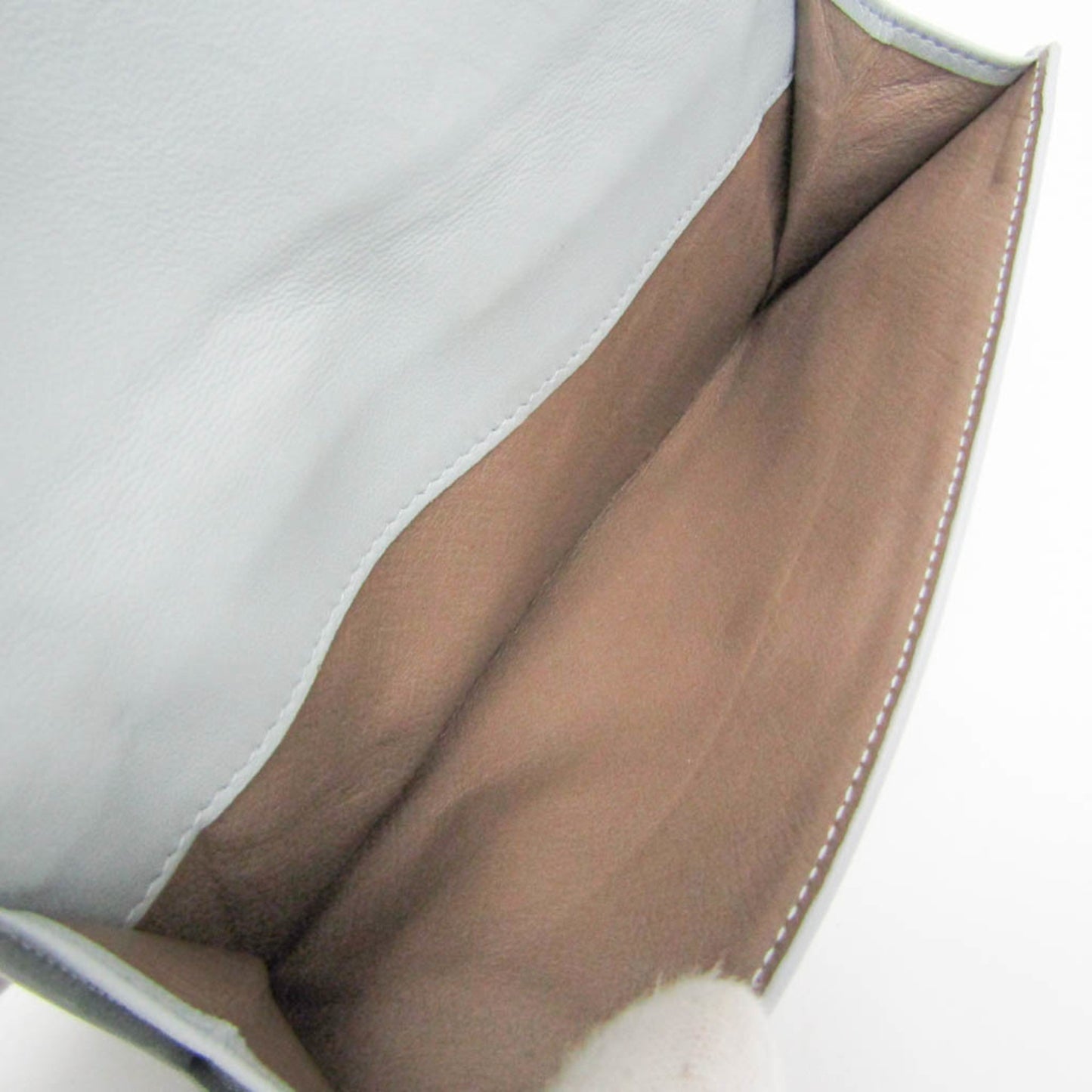 Bottega Veneta Intrecciato Men,Women Leather Long Wallet (bi-fold) Light Blue Gray