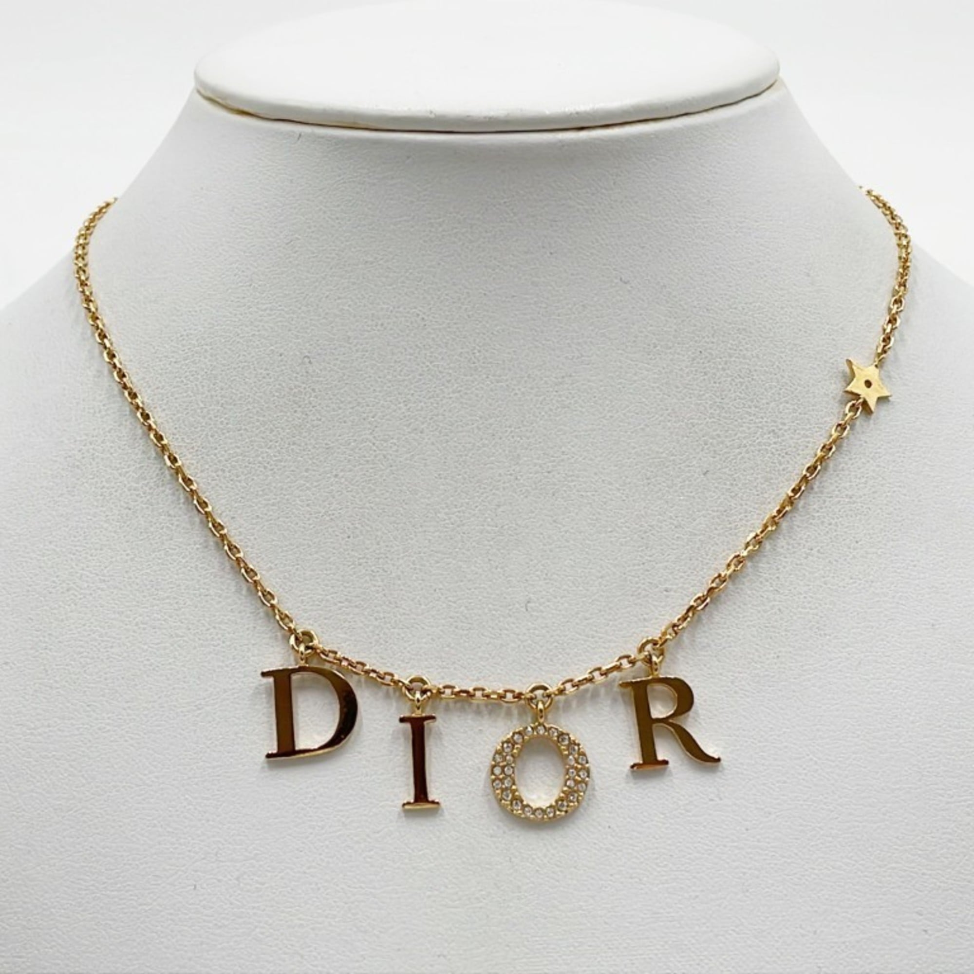 Christian Dior Dio(r)evolution Gold Metal Rhinestone Necklace for Women