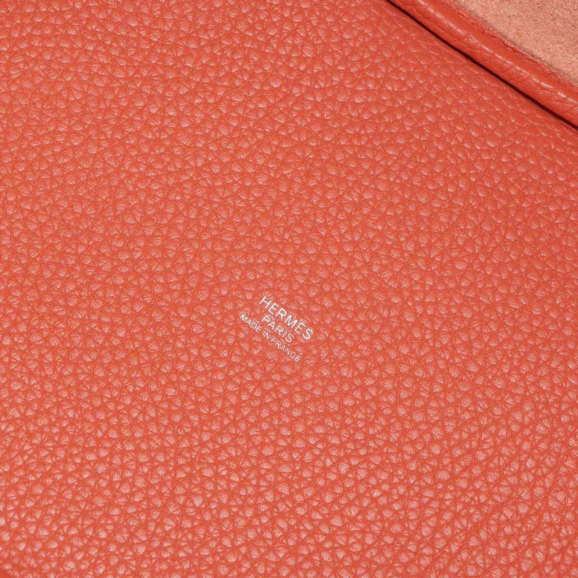 Piko Hermes Picotin Lock 22 MM Handbag, Taurillon Clemence Leather, Terre Batue, X Stamp, Silver Hardware — New - Store Return