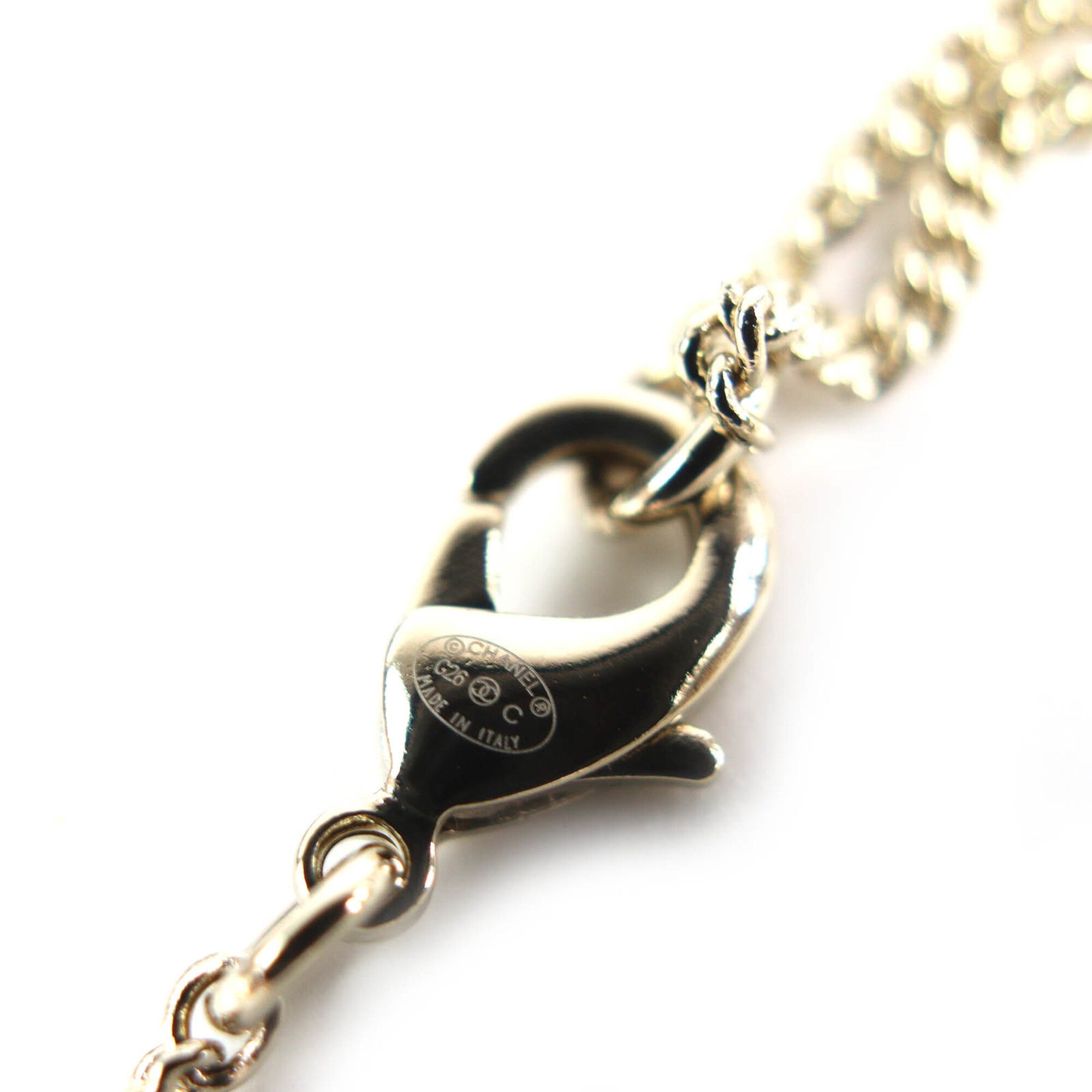 CHANEL Bambi Coco Mark Rhinestone Faux Pearl Necklace, 2026 Model, Gold, Comes with Box and Case, Made in Italy, Women's — Like New