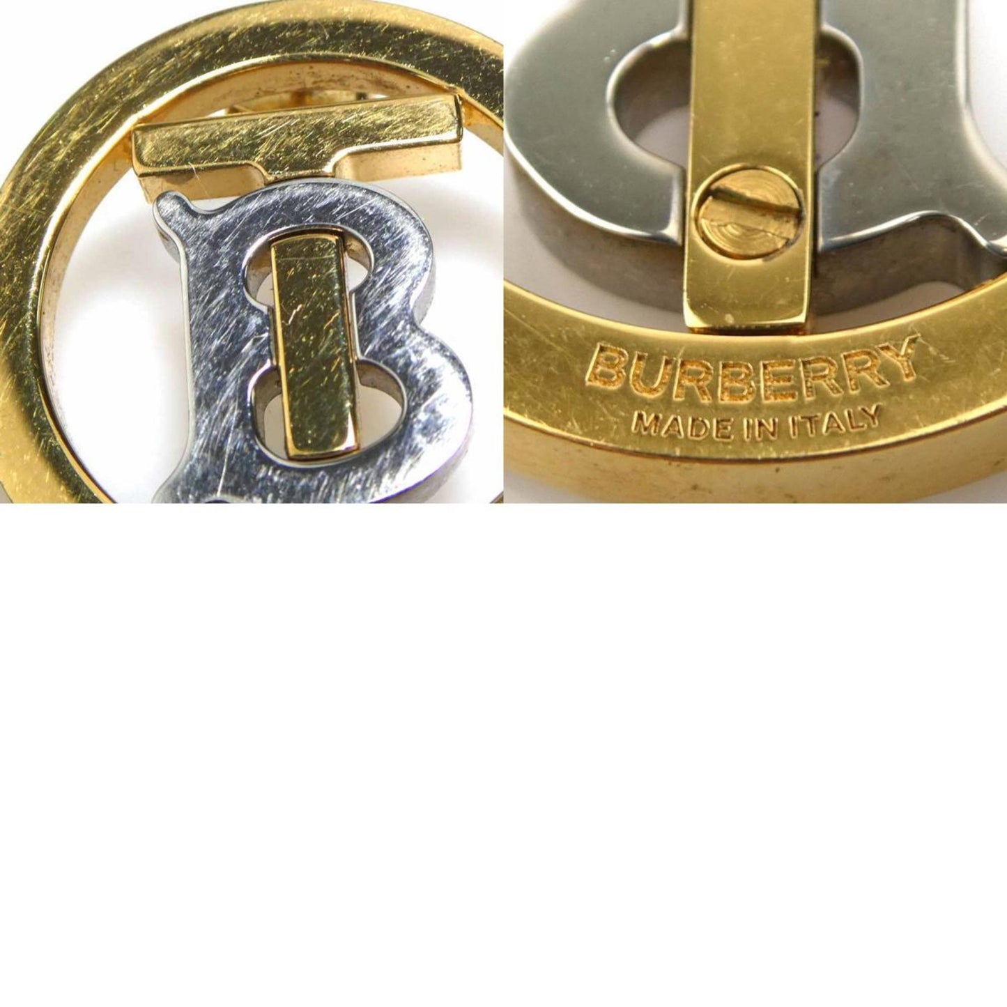 Burberry earrings in gold and silver, women's, 56398i