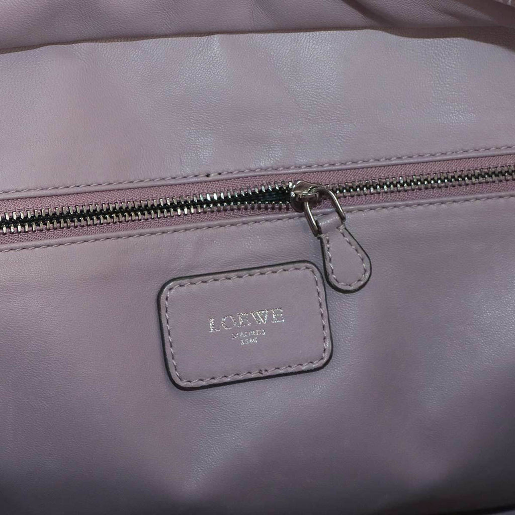 LOEWE Amazona 36 Handbag in Pink and Purple Leather with Silver Hardware (Product Code: 352.35AA22)