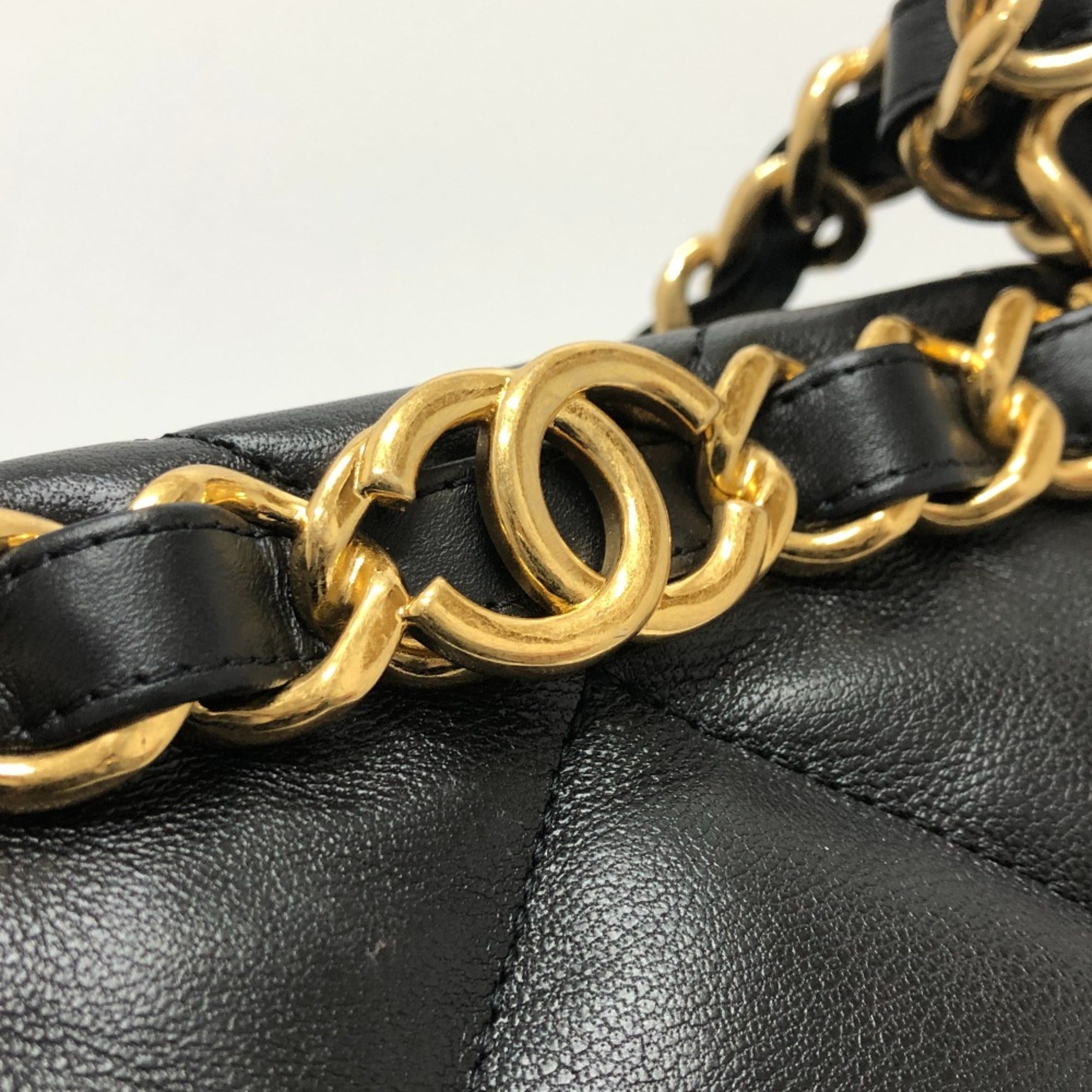Chanel AS3502 CC Mark CC Chain bag Shoulder Shoulder Bag Black GoldHardware — Like New