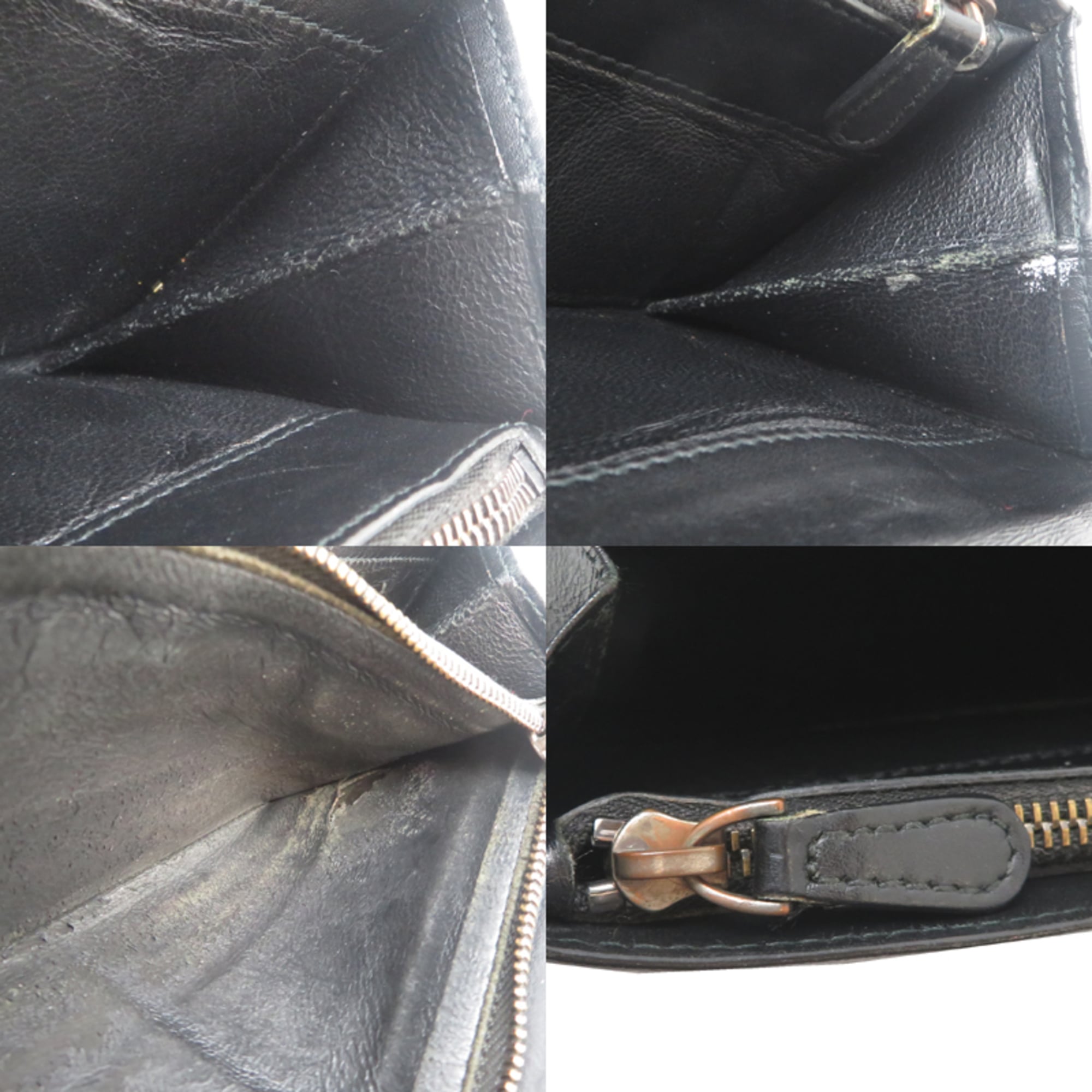 Bottega Veneta Intrecciato Bifold Men's Long Wallet 156819 Leather Black