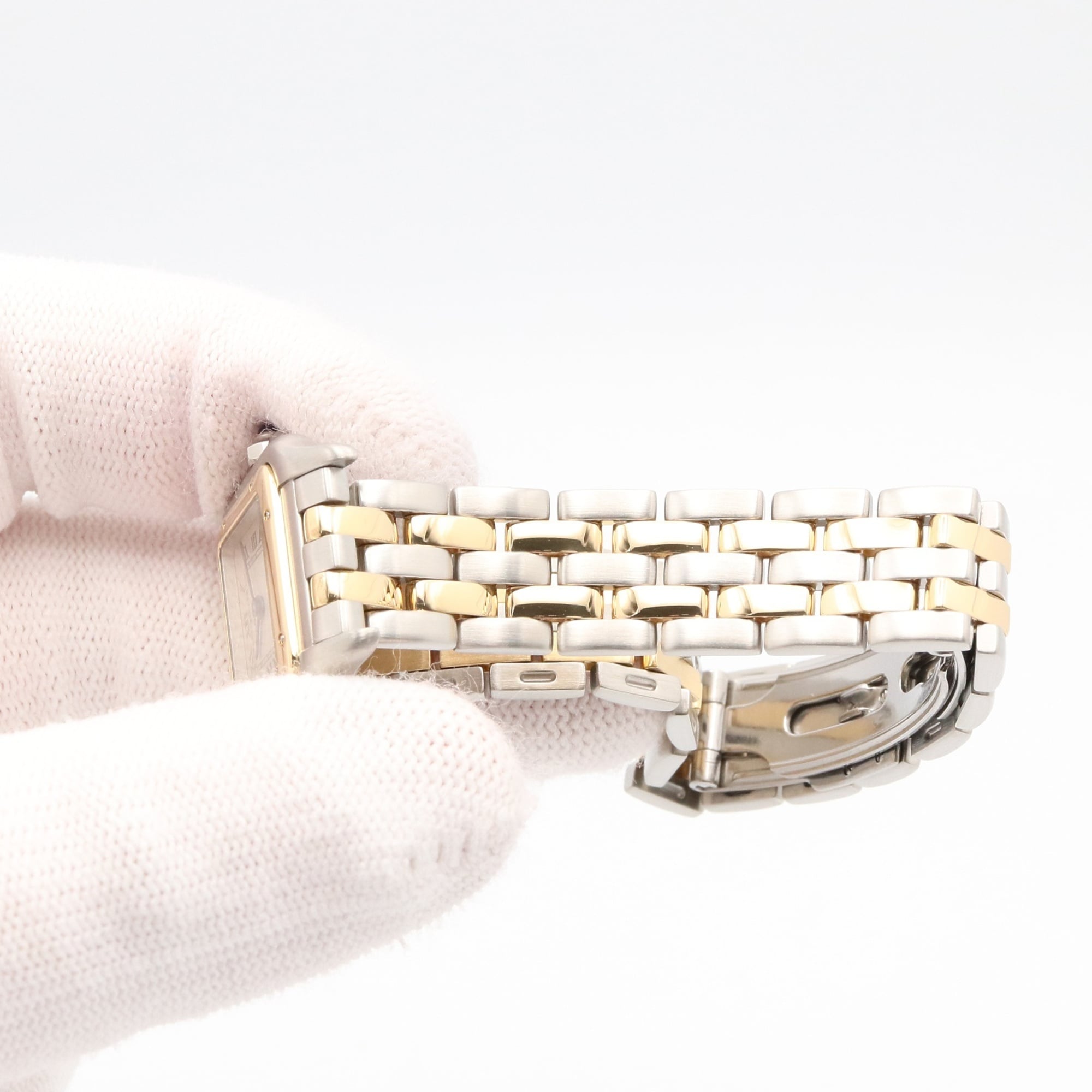 Cartier Panthère SM 2-Row Watch, 18K (Yellow Gold) Stainless Steel, Ladies', Ivory (W25029B6) — Very Good