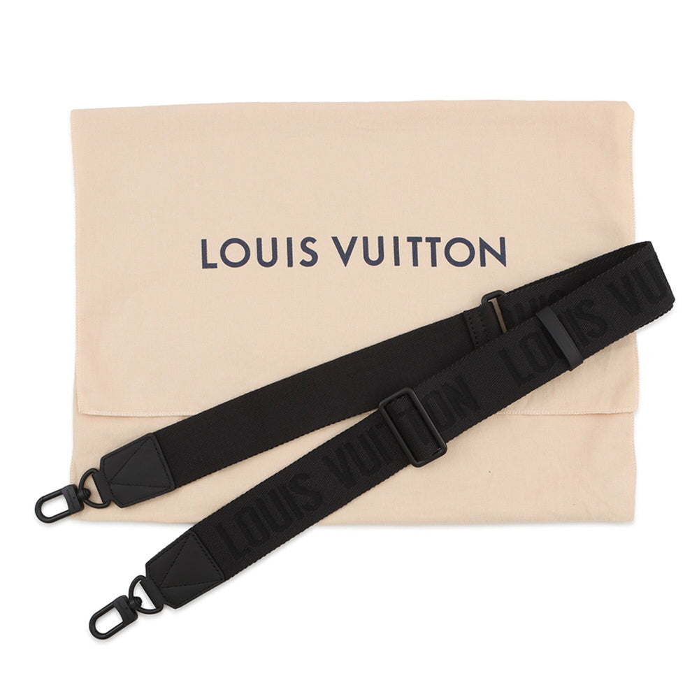 Louis Vuitton shoulder bag, grain leather, Takeoff, M57080, LOUIS VUITTON, black, handbag, men's, VUITTON — Like New