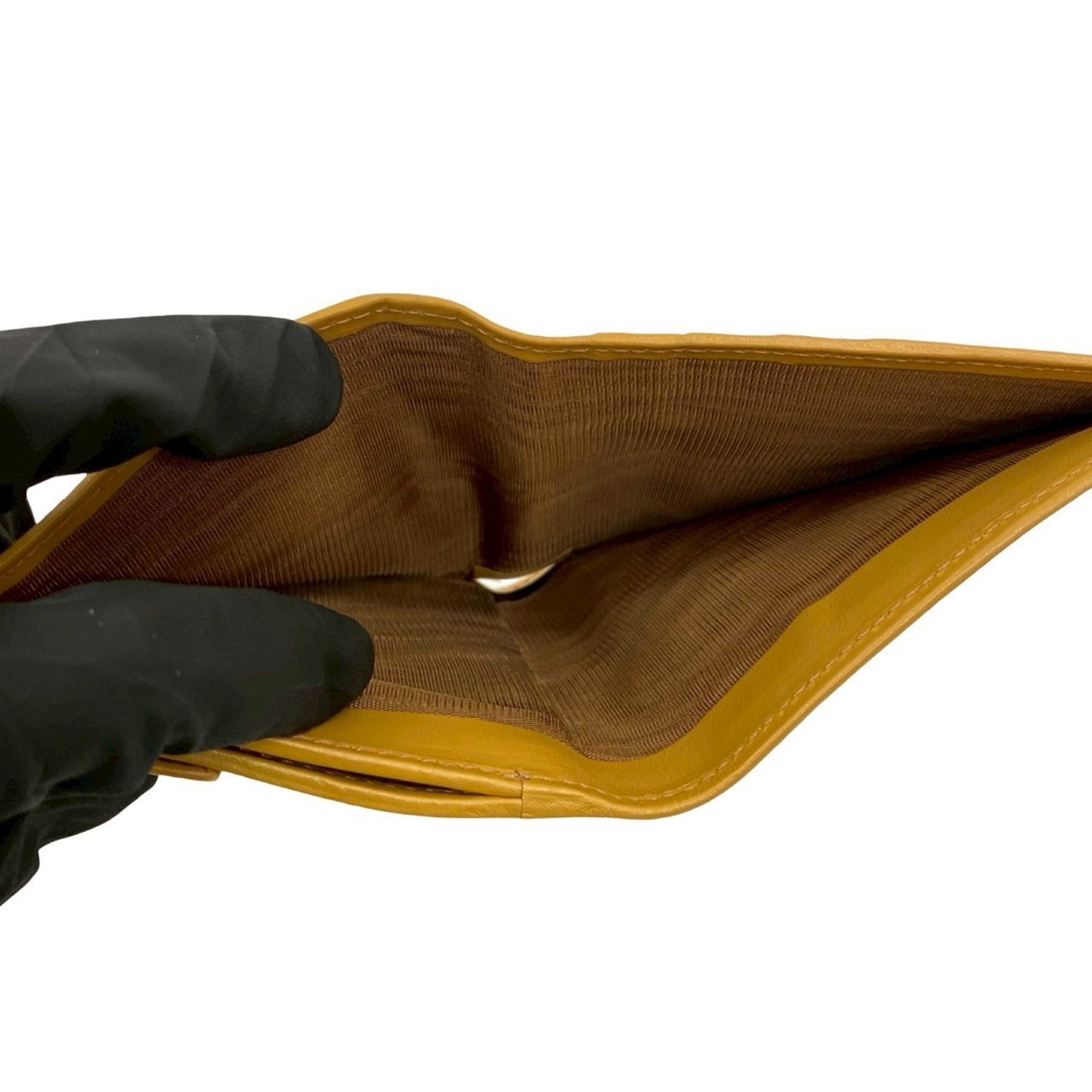 CELINE Macadam Blason Pattern Leather Bifold Wallet, Brown/Beige, 33672