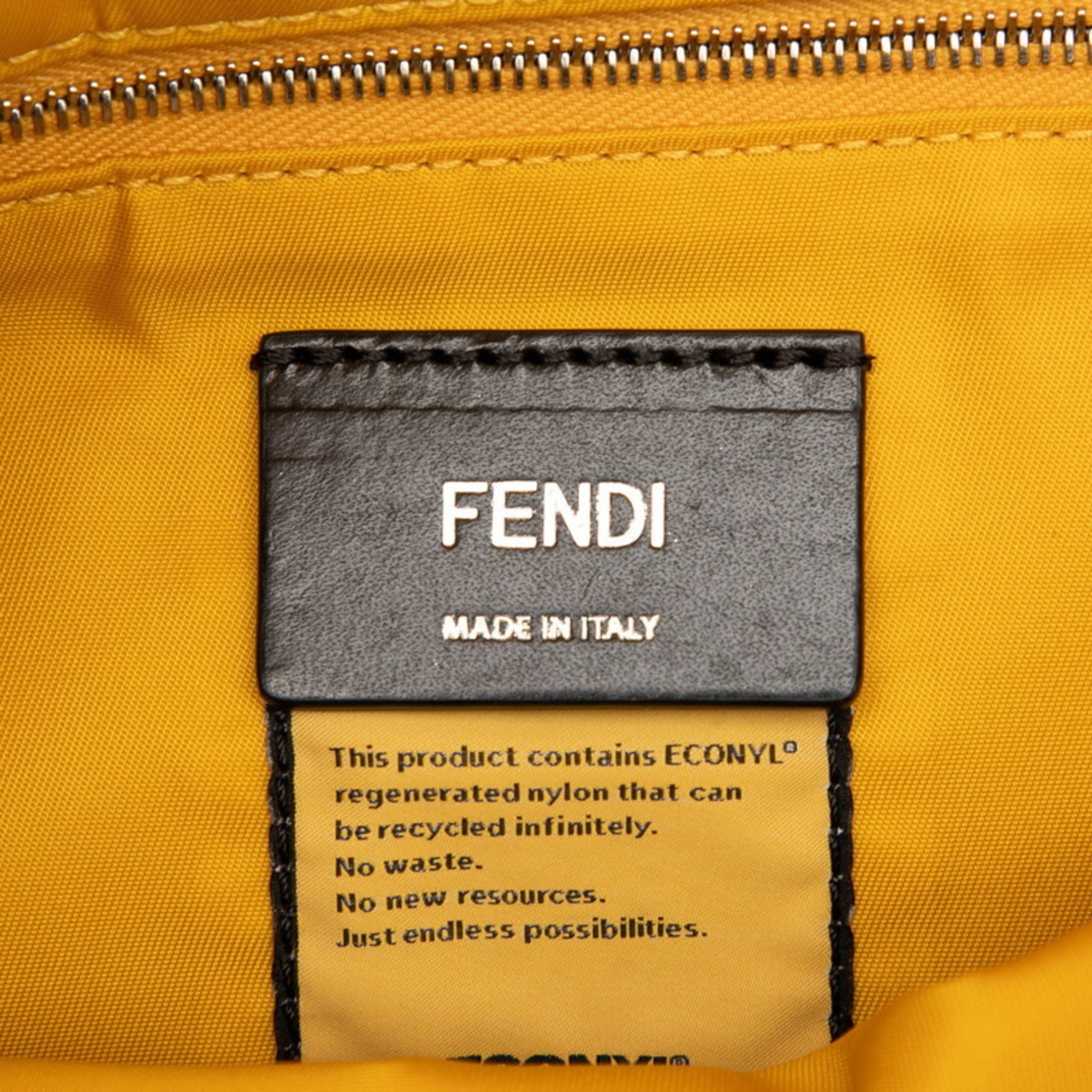 Fendi Logo Messenger Bag/Shoulder Bag 7VA537 Yellow Nylon Women's FENDI