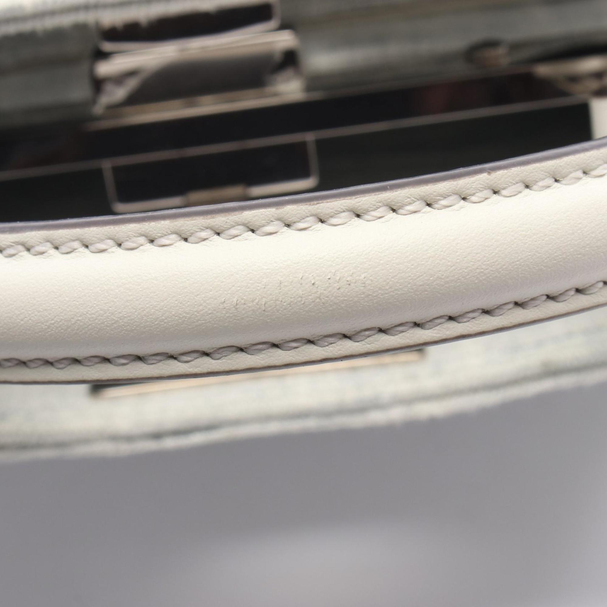 Fendi x Marc Jacobs Peekaboo Iseeu Small Handbag in Denim and Leather, Women's, Blue White, 8BN327 ANYB