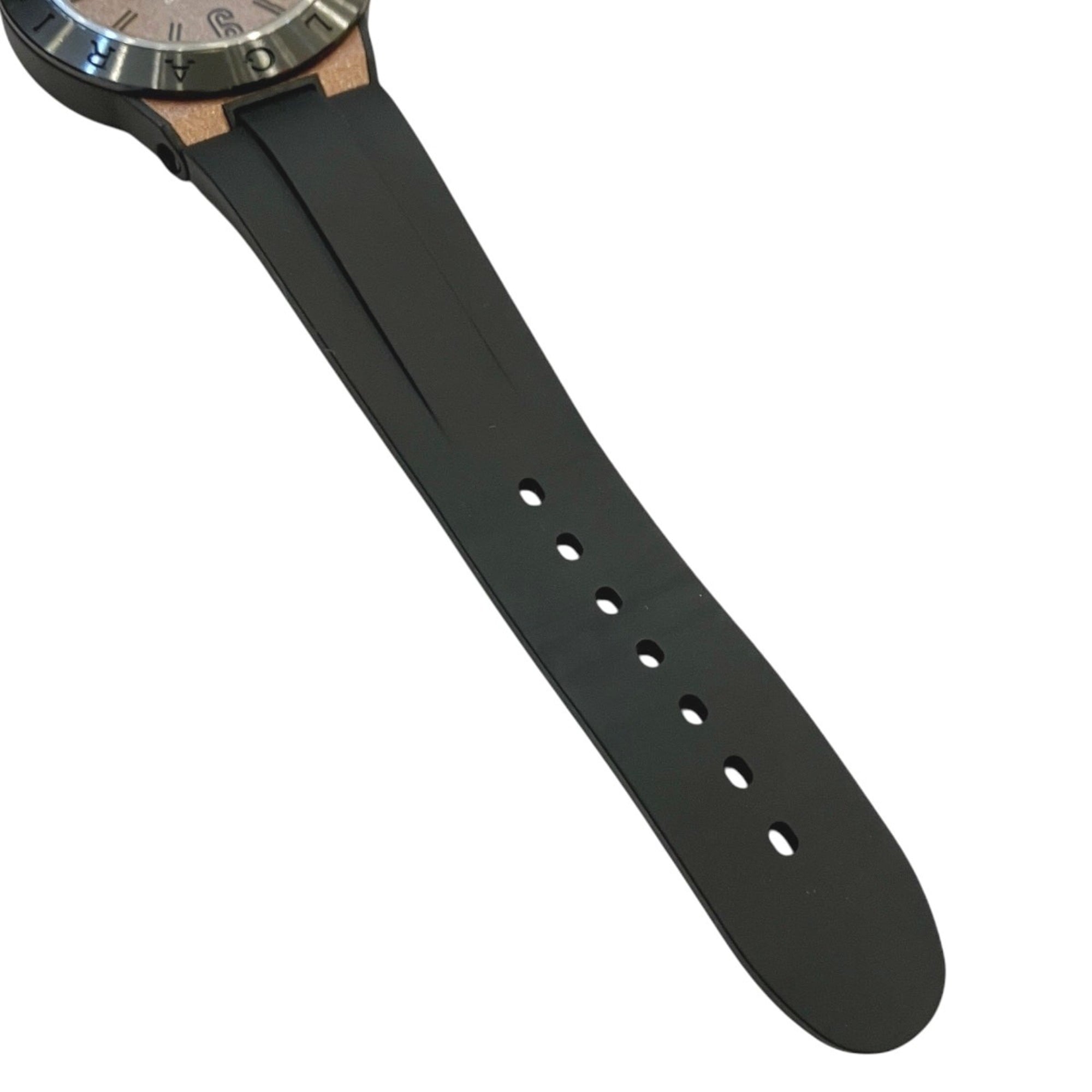 Bulgari Diagono Magnesium Watch, Total Weight 71g, Rubber Strap, Automatic Movement, Brown Dial, DG41SMC — Good