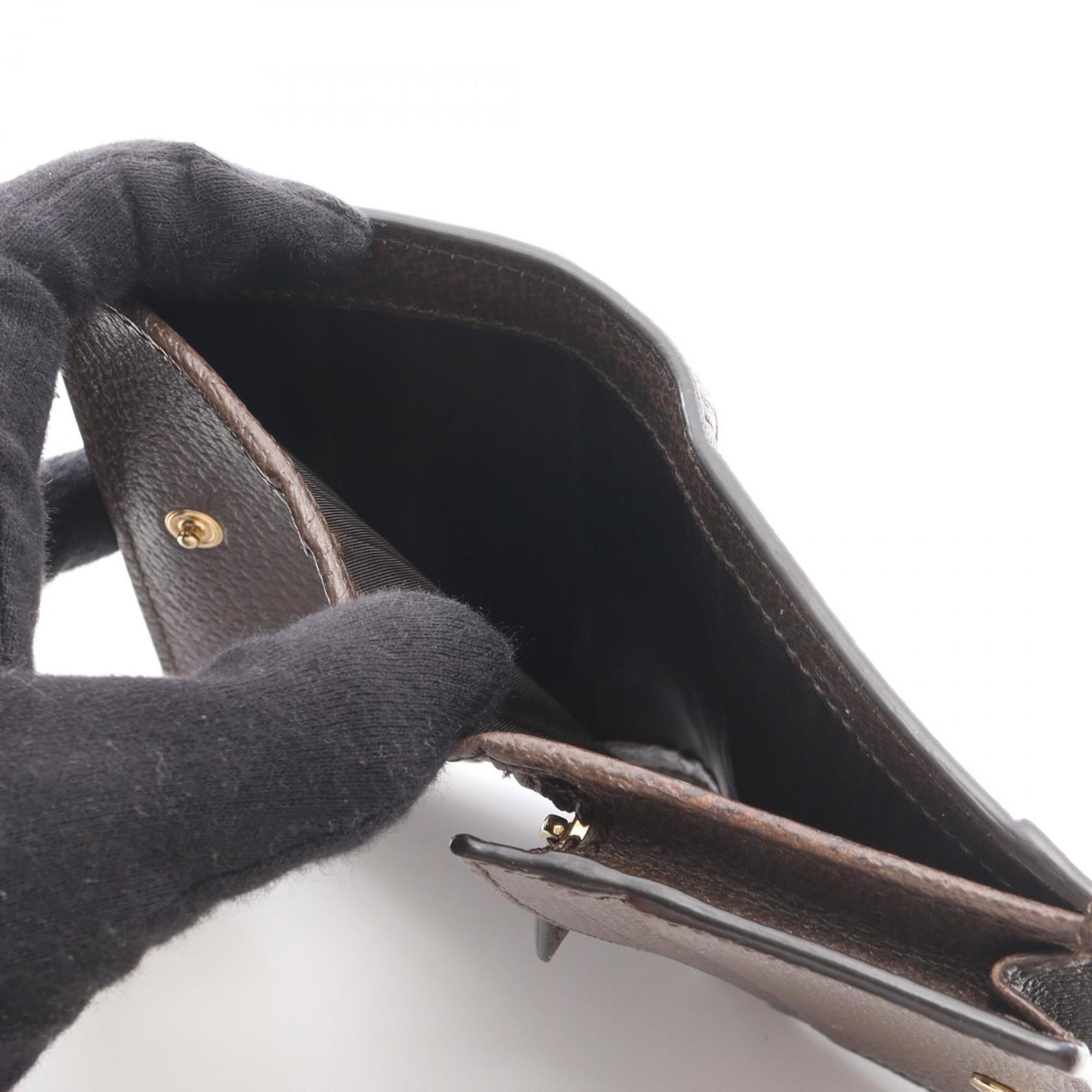 Gucci Ophidia GG Supreme Leather Bi-fold Wallet, Women's, Gray Multicolor, 523155