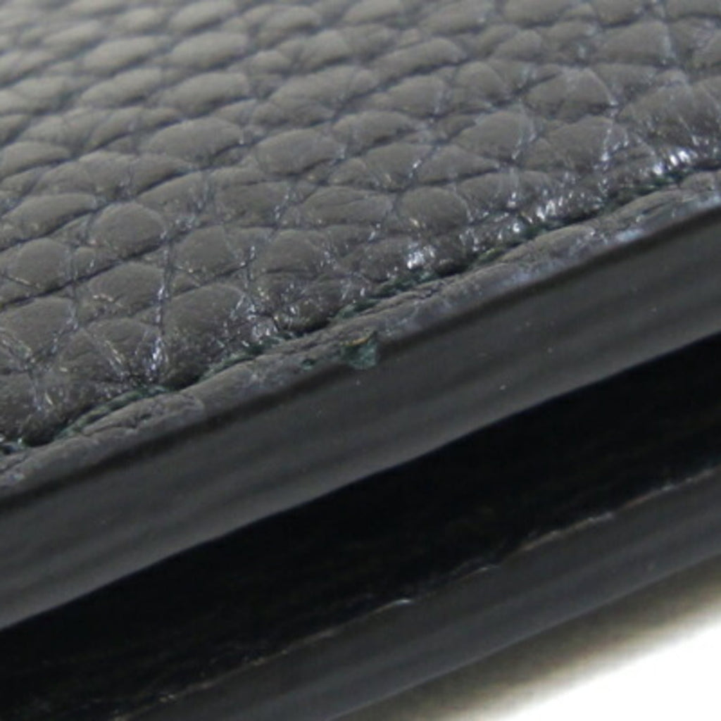 Salvatore Ferragamo Clutch Bag IY-240755 Black Leather Pouch Second for Men and Women