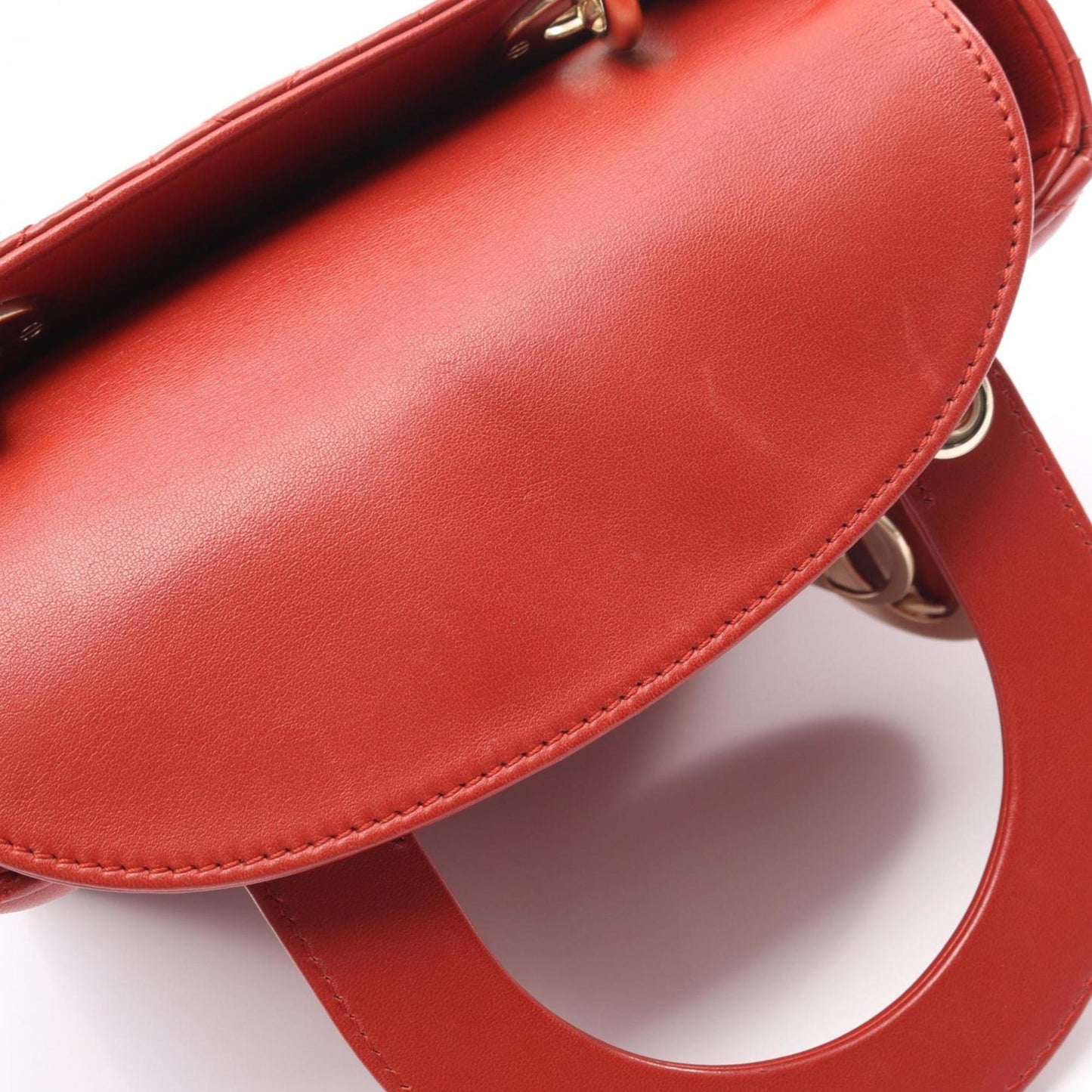 Christian Dior Dior LADY DIOR MY ABCDIOR Lady Small Cannage Handbag, Leather, Women's, Bordeaux, 29-MA-1107