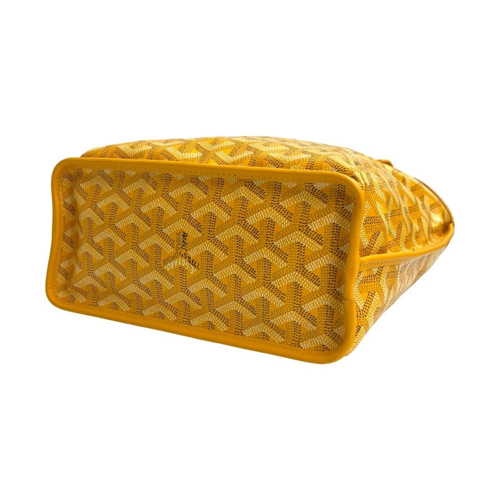 GOYARD Ange Mini Leather Tote Bag, Handbag, Yellow, 1085c — Like New