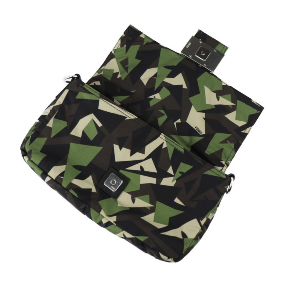 FENDI Mamma Bucket Camouflage Shoulder Bag 7V72 Nylon Leather Green Beige Black Waist Clutch 3WAY Military Pattern 2406063007036R1 — Like New