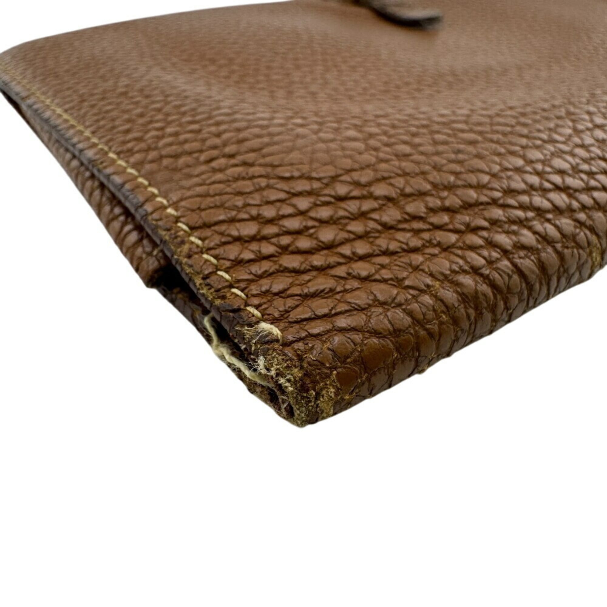 HERMES Dogon GM long wallet, brown, women's