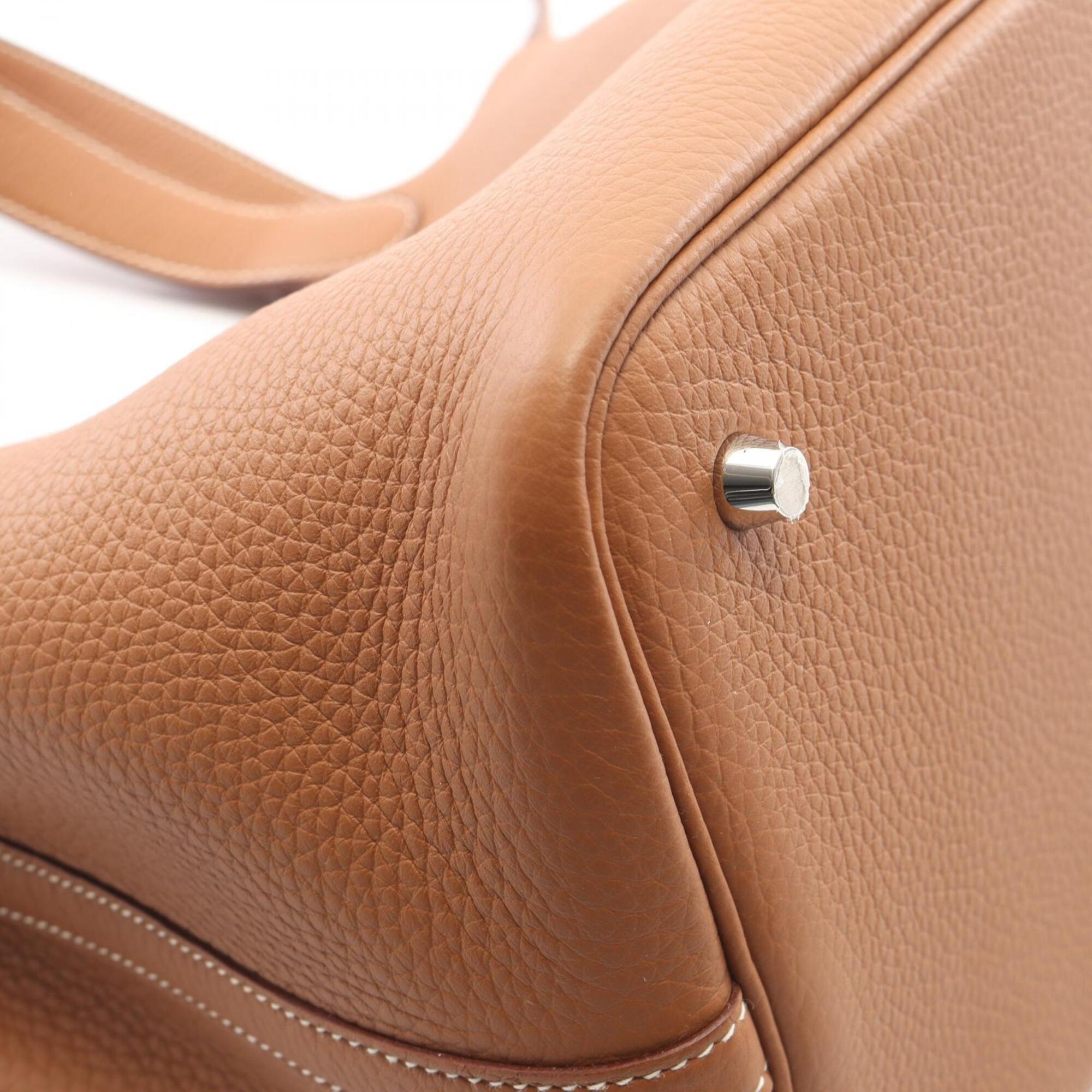 Hermes Picotin Lock MM Handbag, Leather, Taurillon Clemence Women's, Brown, 060991CK — New - Store Return
