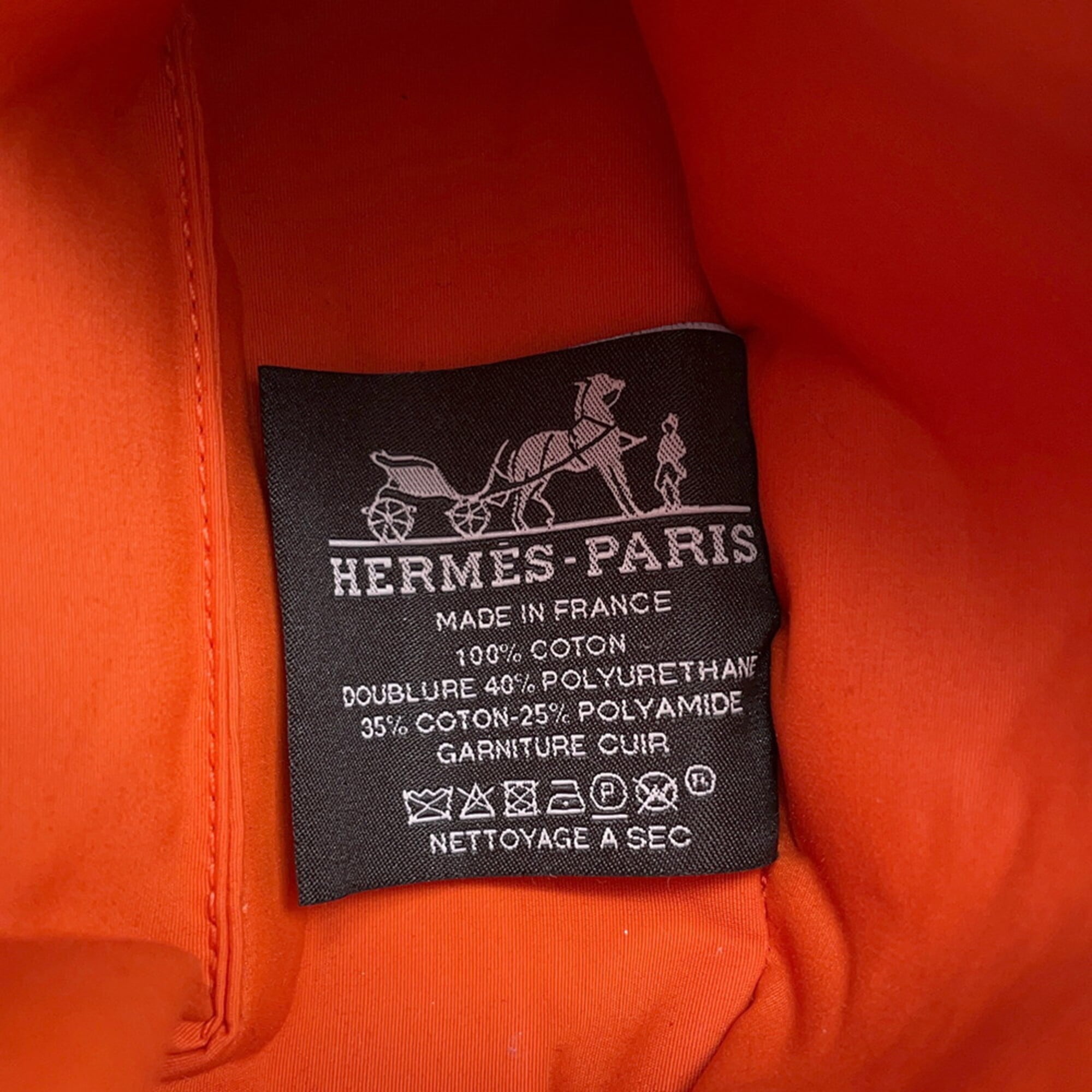 Hermes handbag pouch Bolide mini black cotton HERMES — Like New